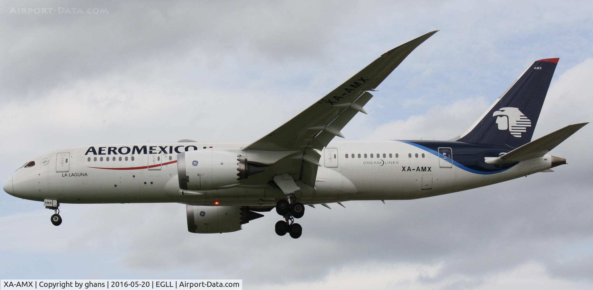 XA-AMX, 2014 Boeing 787-8 Dreamliner C/N 36843, Landing RW 27R