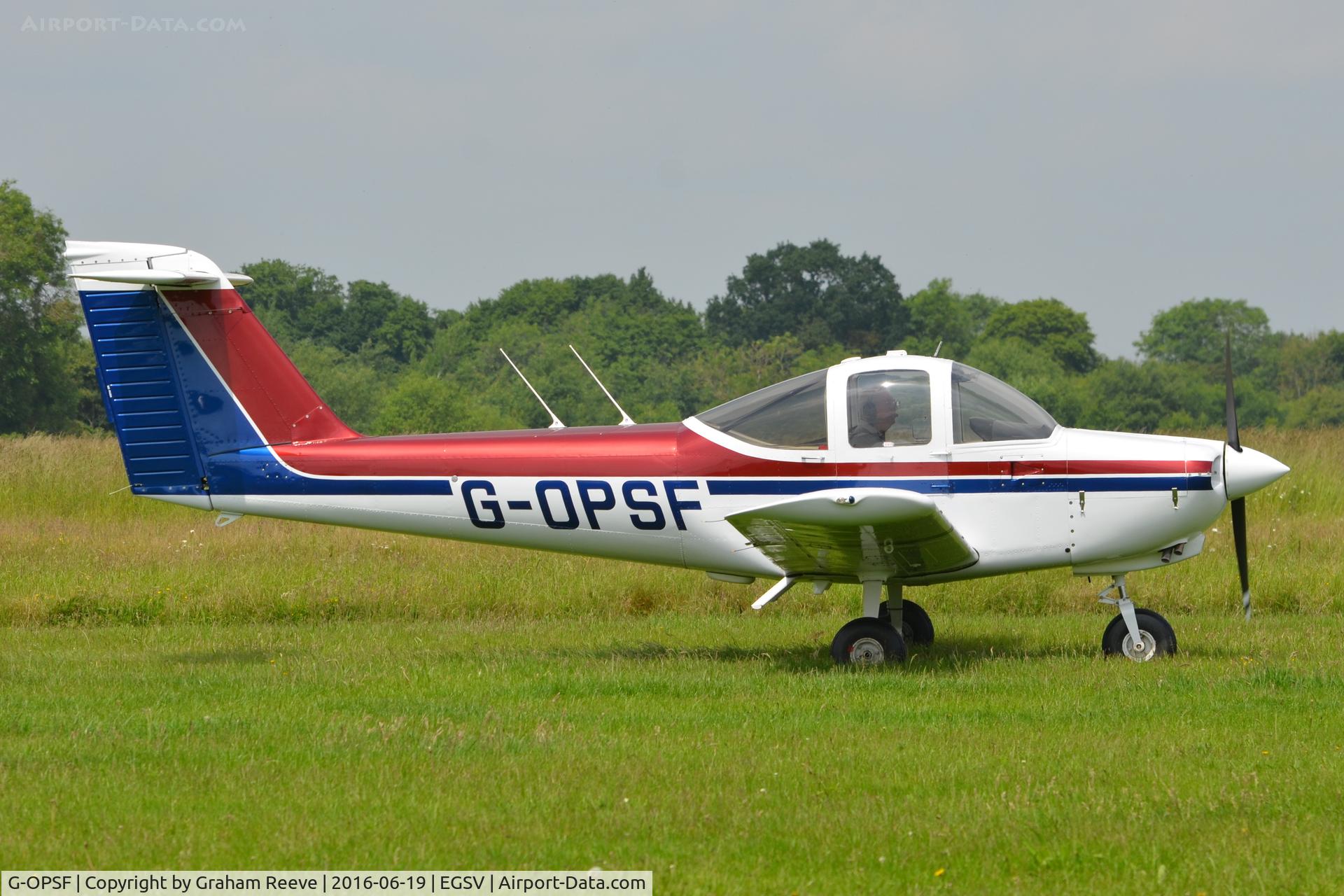 G-OPSF, 1979 Piper PA-38-112 Tomahawk Tomahawk C/N 38-79A0998, Just landed at Old Buckenham.