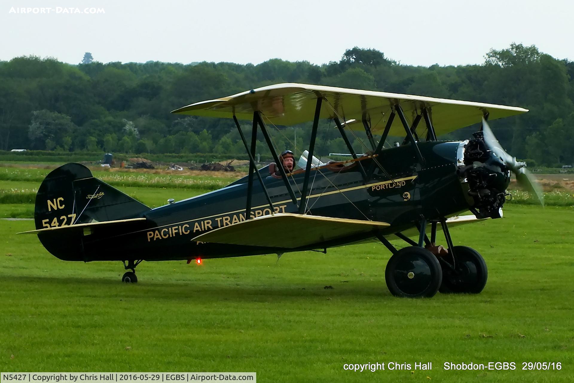 N5427, 1928 Travel Air 4000 C/N 516, at Shobdon
