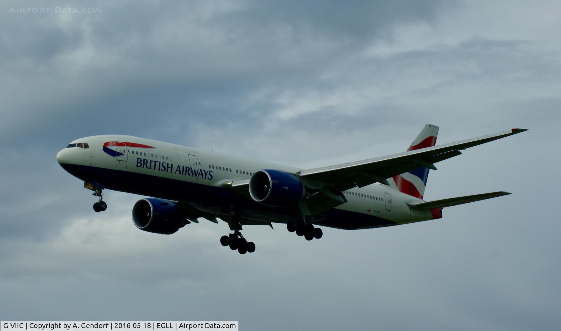 G-VIIC, 1997 Boeing 777-236 C/N 27485, British Airways, is here landing at London Heathrow(EGLL)
