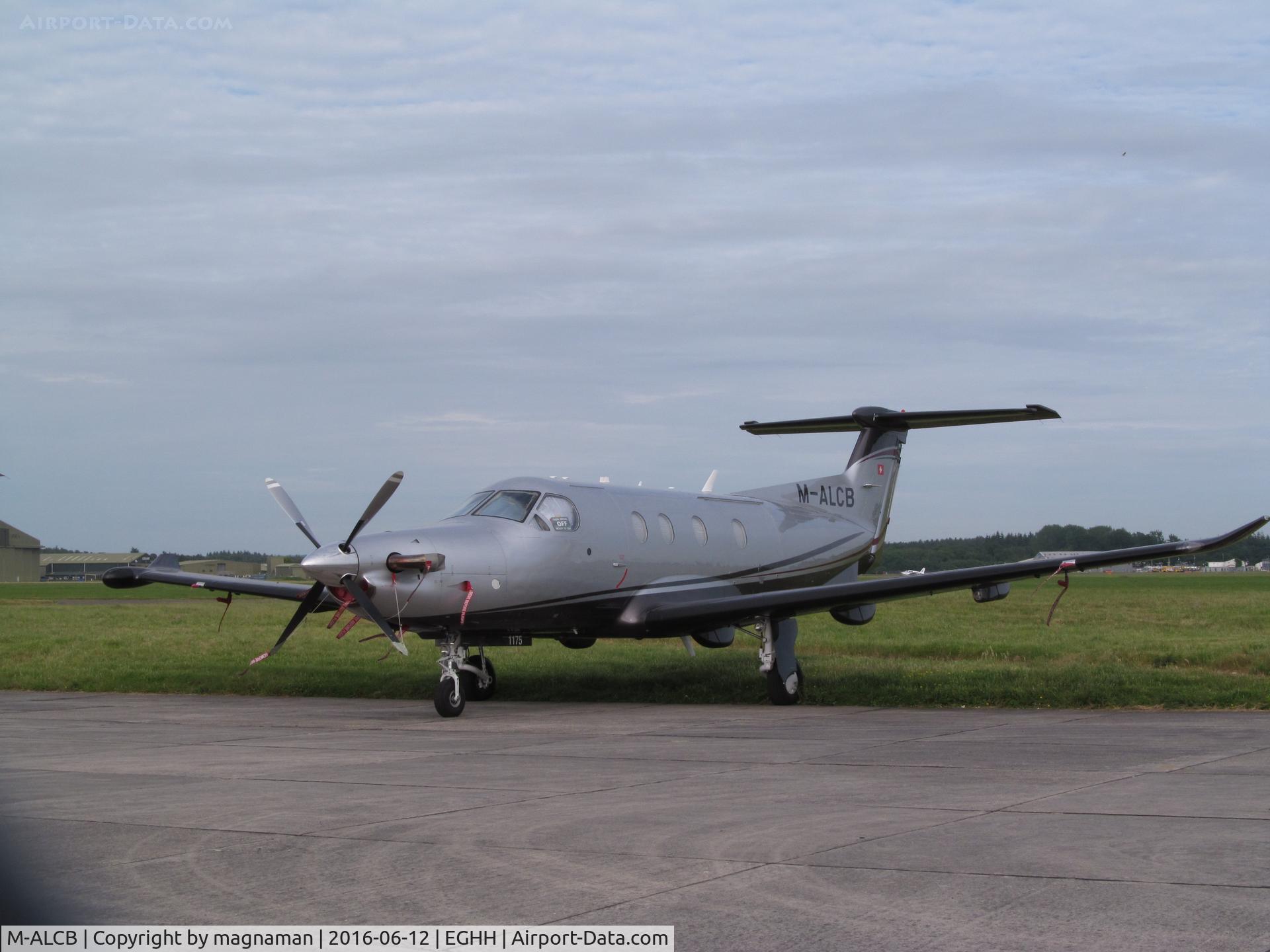M-ALCB, 2009 Pilatus PC-12/47E C/N 1175, on Pilatus apron