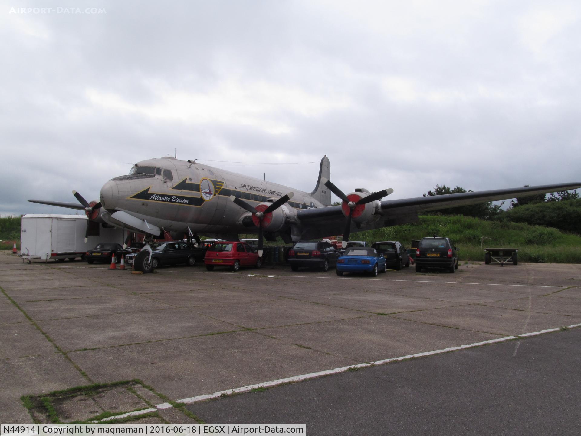N44914, 1945 Douglas C-54Q-1-DC Skymaster (DC-4A) C/N 10630, still at north weald