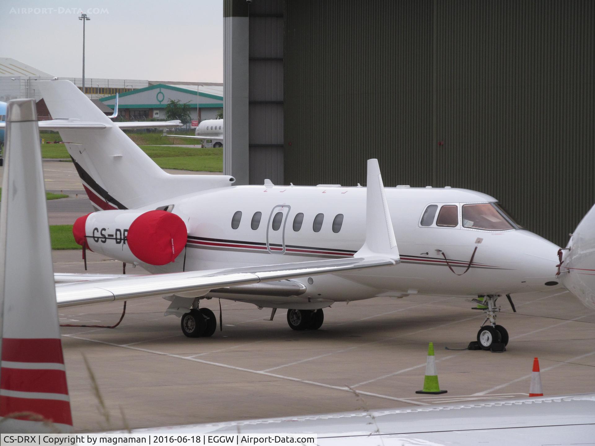 CS-DRX, 2007 Raytheon Hawker 800XP C/N 258834, on apron at LTN