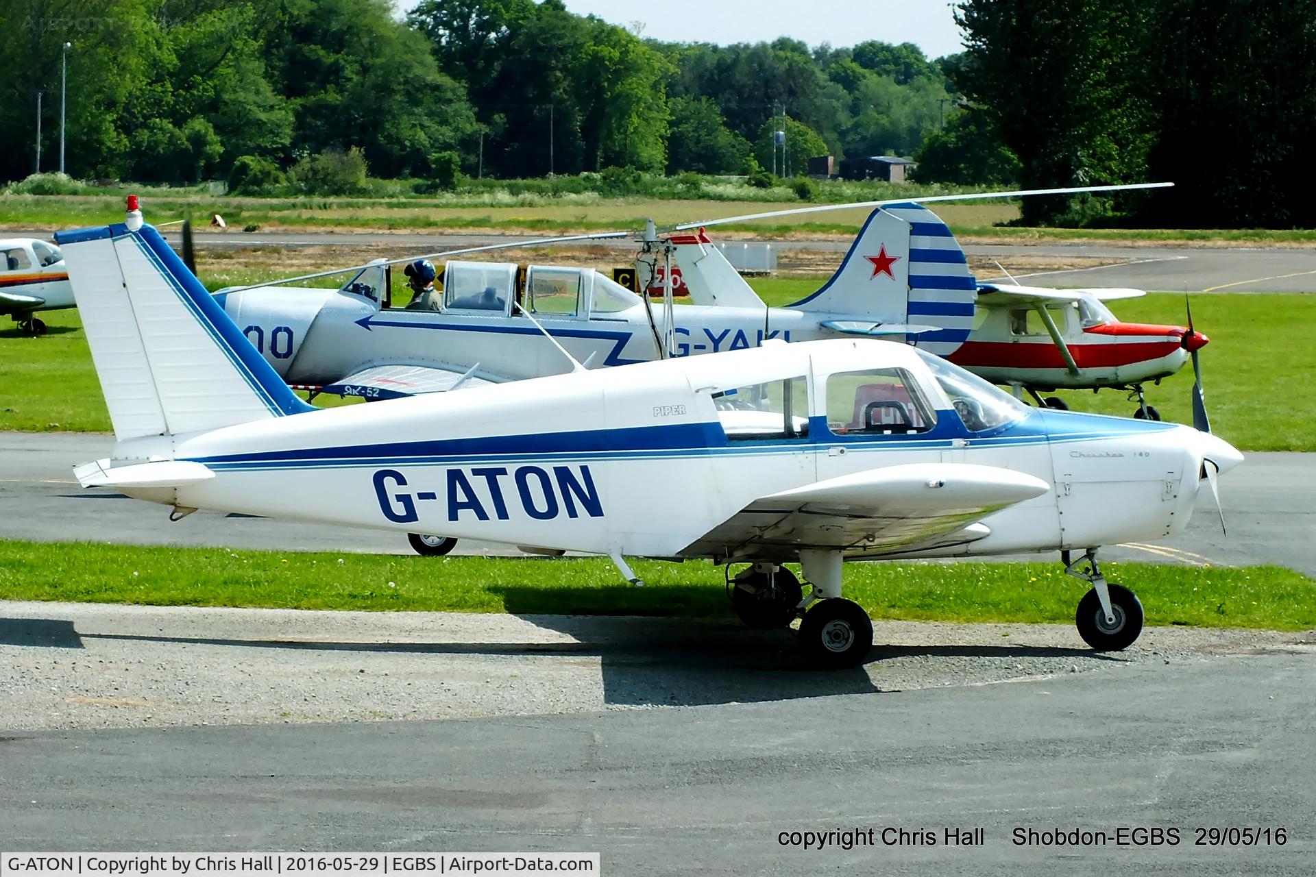 G-ATON, 1966 Piper PA-28-140 Cherokee C/N 28-21654, at Shobdon