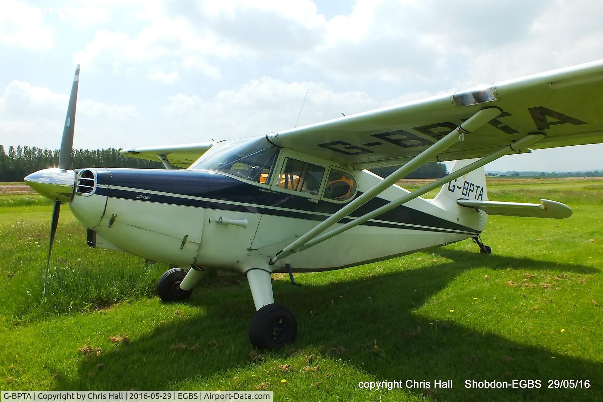 G-BPTA, 1947 Stinson 108-2 Voyager C/N 108-3429, at Shobdon