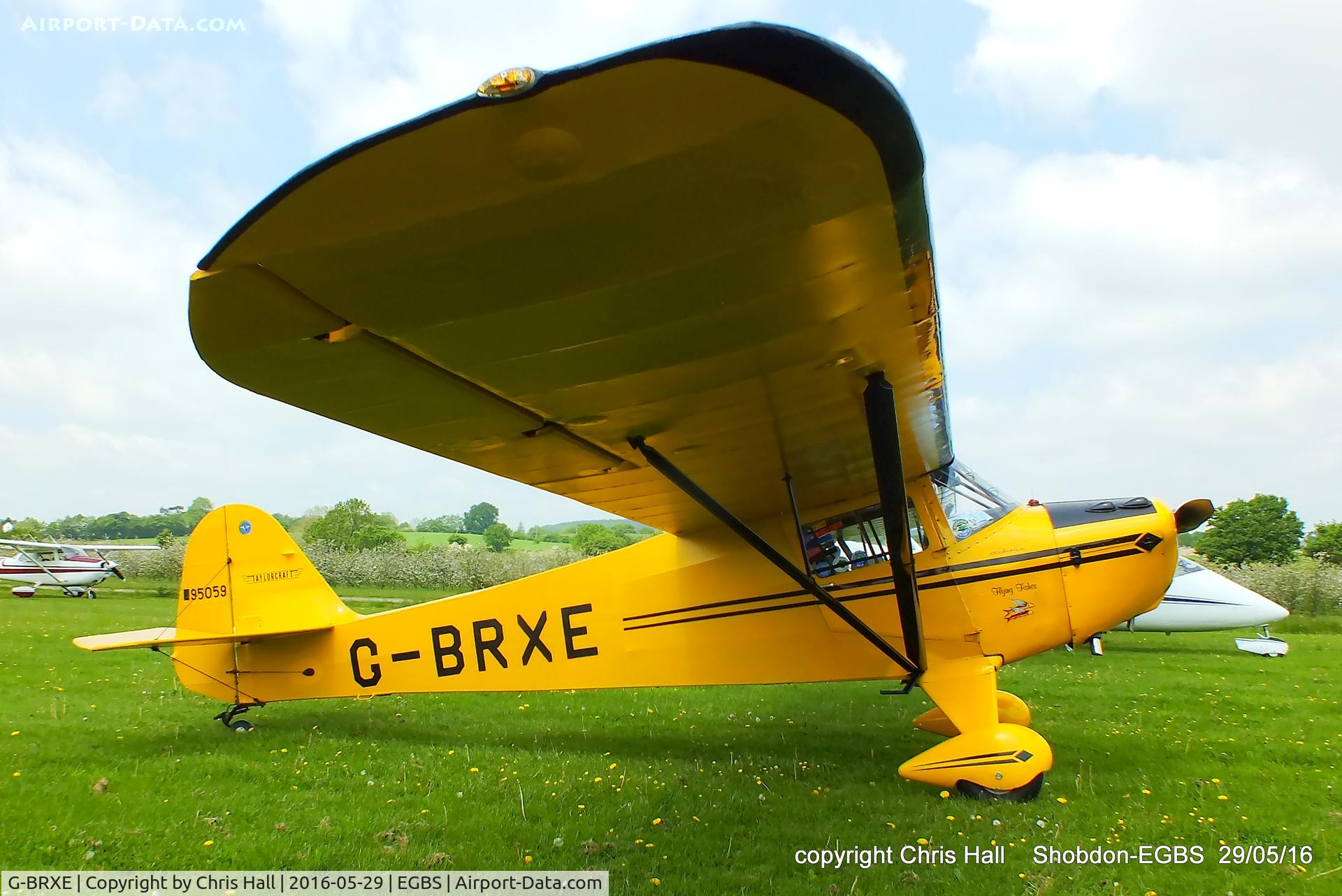 G-BRXE, 1946 Taylorcraft BC-12D Twosome C/N 9459, at Shobdon