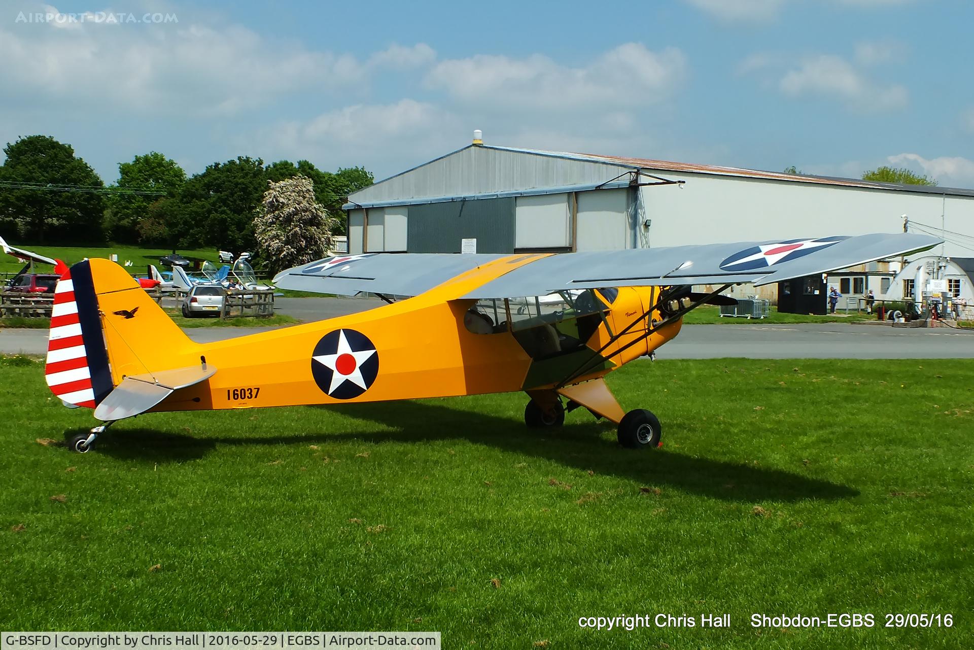 G-BSFD, 1946 Piper J3C-65 Cub Cub C/N 16037, at Shobdon