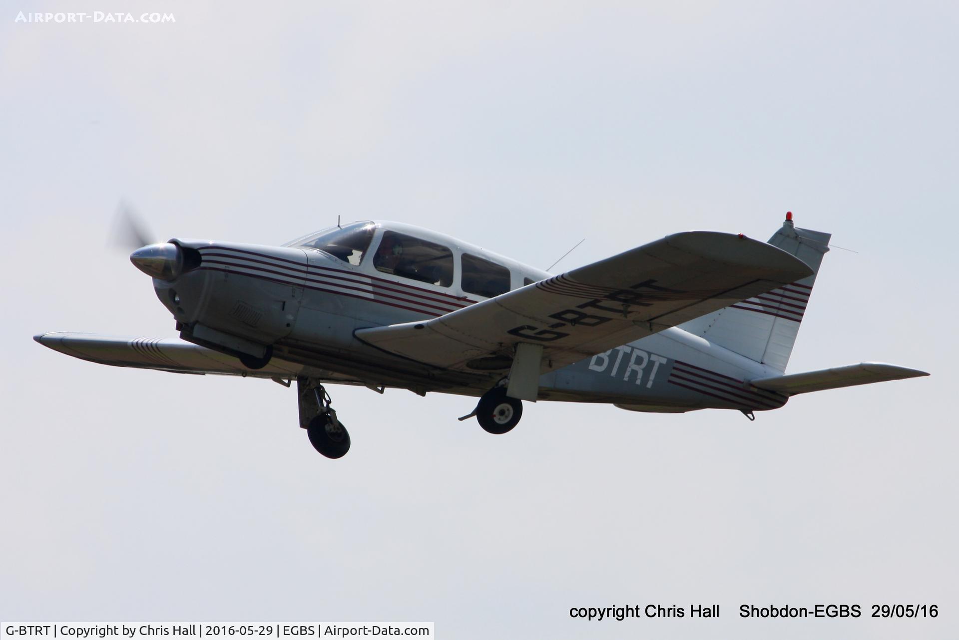 G-BTRT, 1975 Piper PA-28R-200 Cherokee Arrow C/N 28R-7535270, at Shobdon