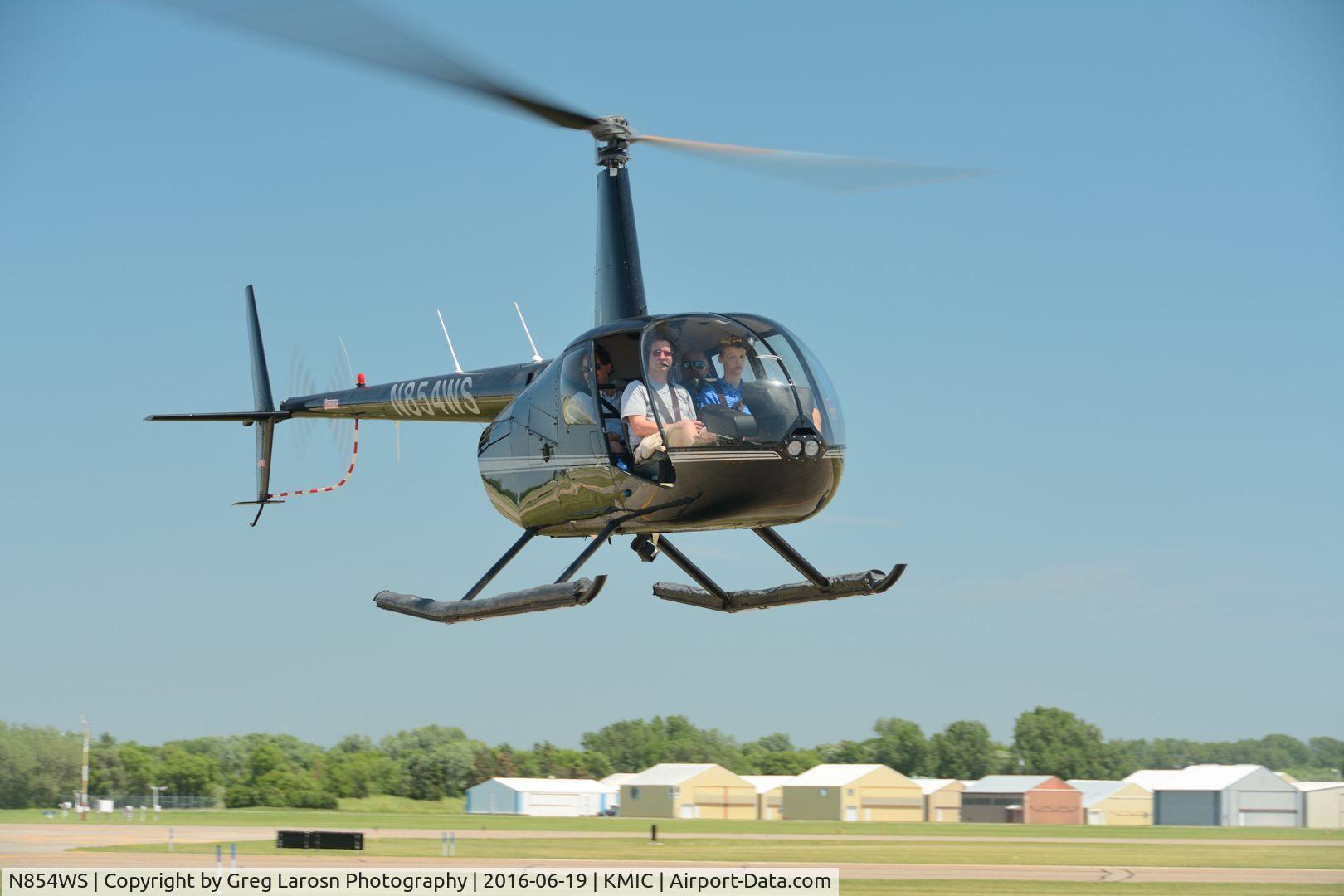 N854WS, 2005 Robinson R44 Raven II C/N 10844, Crystal airport (KMIC) open house helicopter rides.