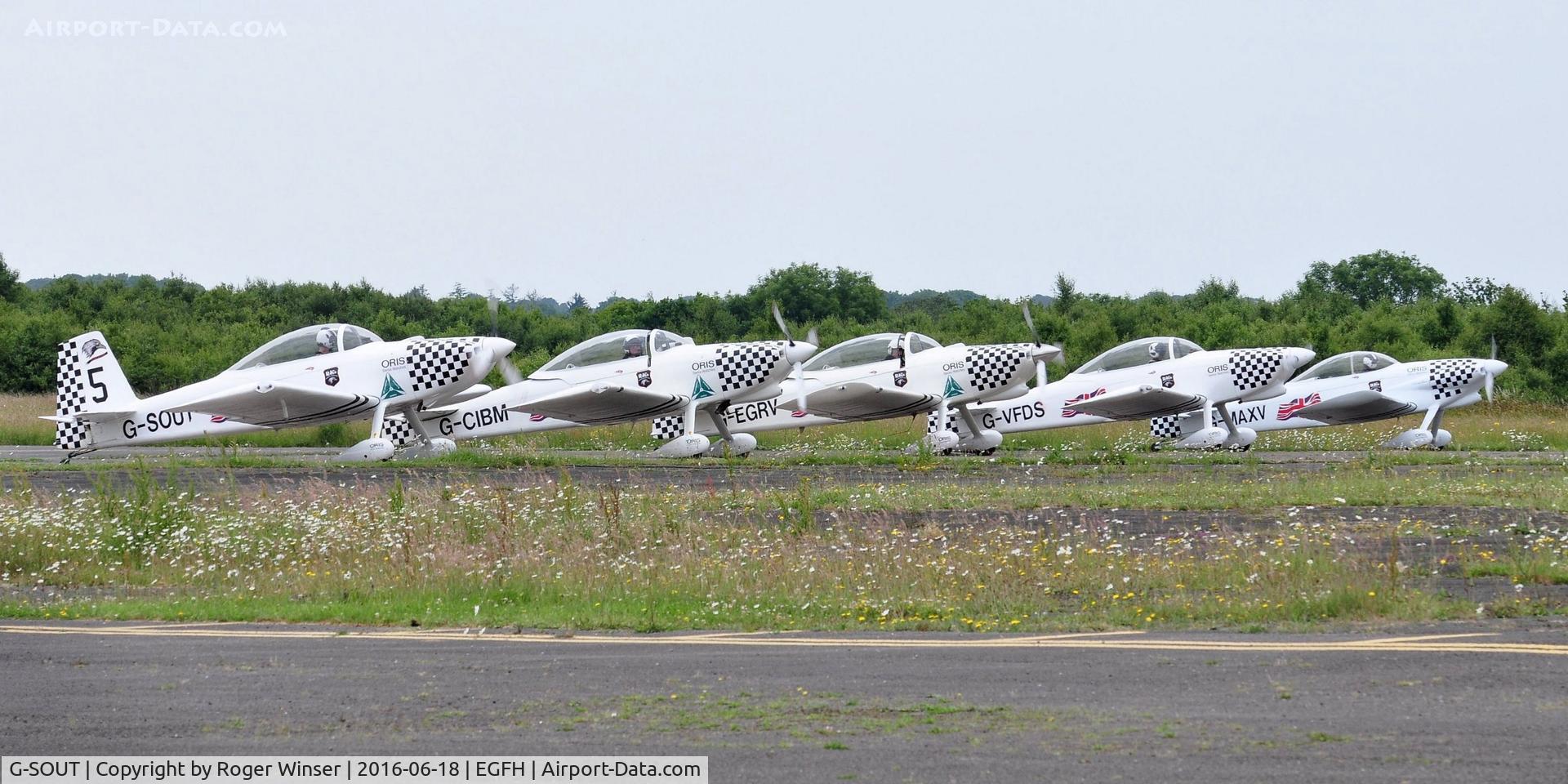 G-SOUT, 2006 Vans RV-8 C/N PFA 303-13295, 5-ship Team Raven line up.