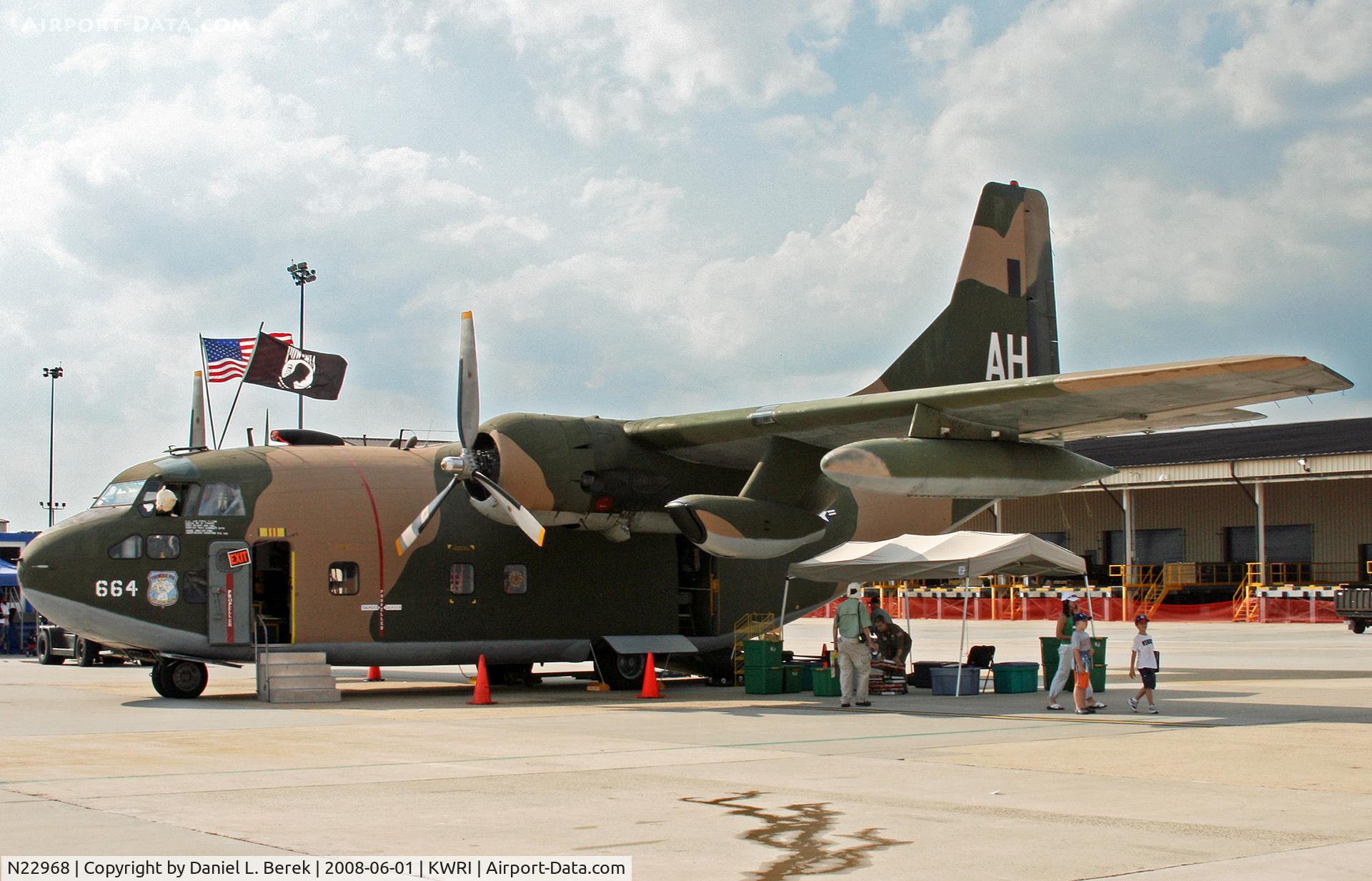 N22968, 1954 Fairchild C-123K Provider C/N 20113, This fine C-123 paid a visit from her home, the Air Heritage Museum.