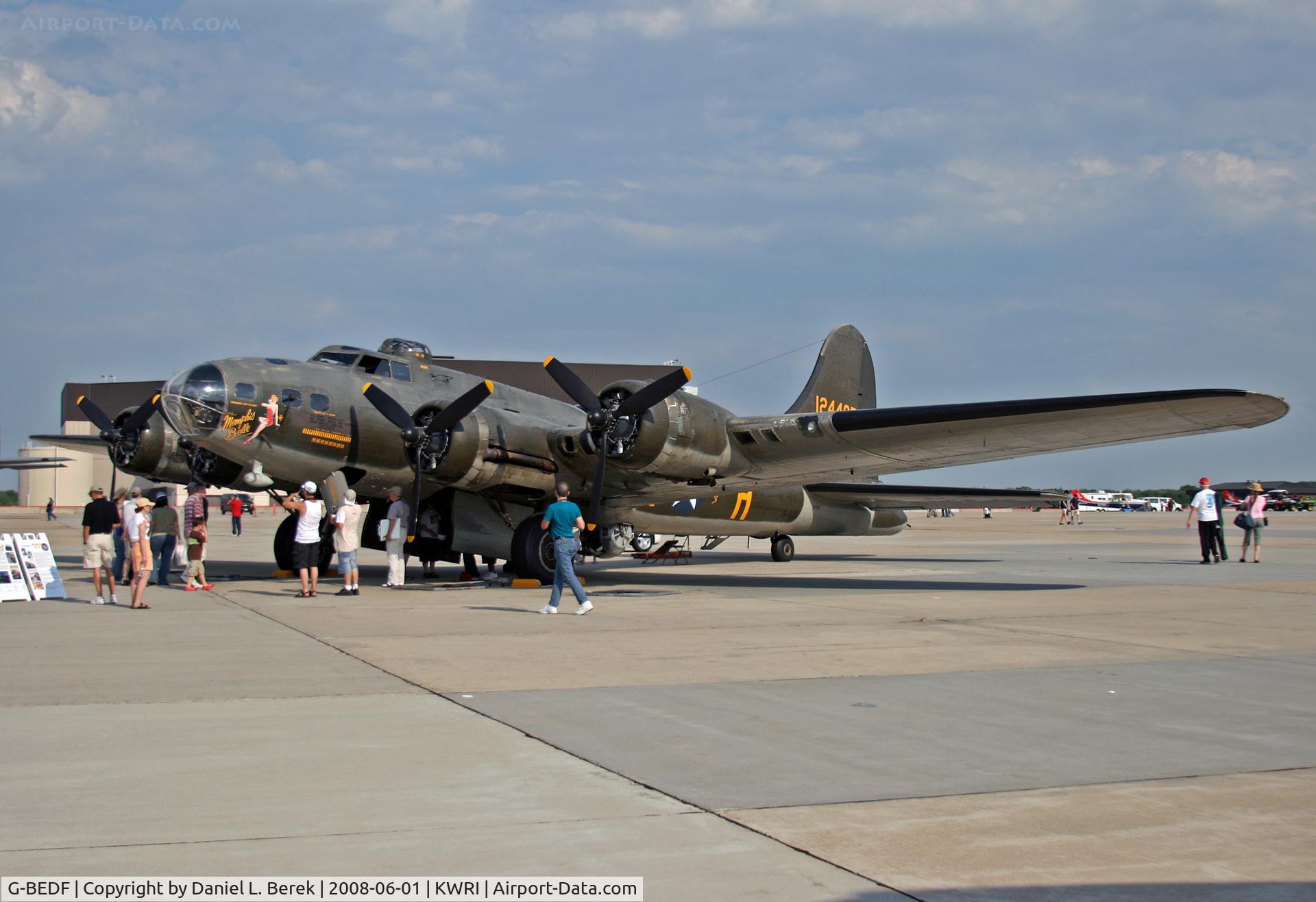 G-BEDF, 1944 Boeing B-17G Flying Fortress C/N 8693, Sally B makes a rare appearance in the United States, visiting a US Air Force Open House in 2008.