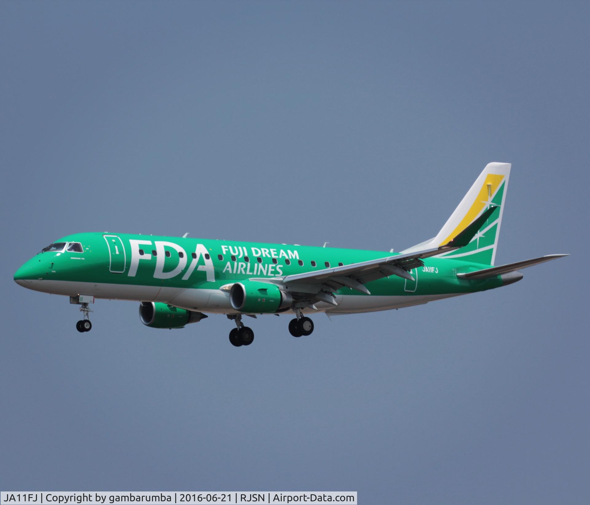 JA11FJ, 2016 Embraer 175LR (ERJ-170-200LR) C/N 17000526, Fuji Dream Airlines