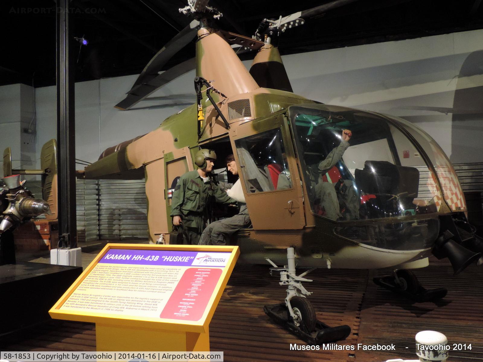 58-1853, 1958 Kaman HH-43B Huskie C/N 13, Kaman HH-43B Huskie