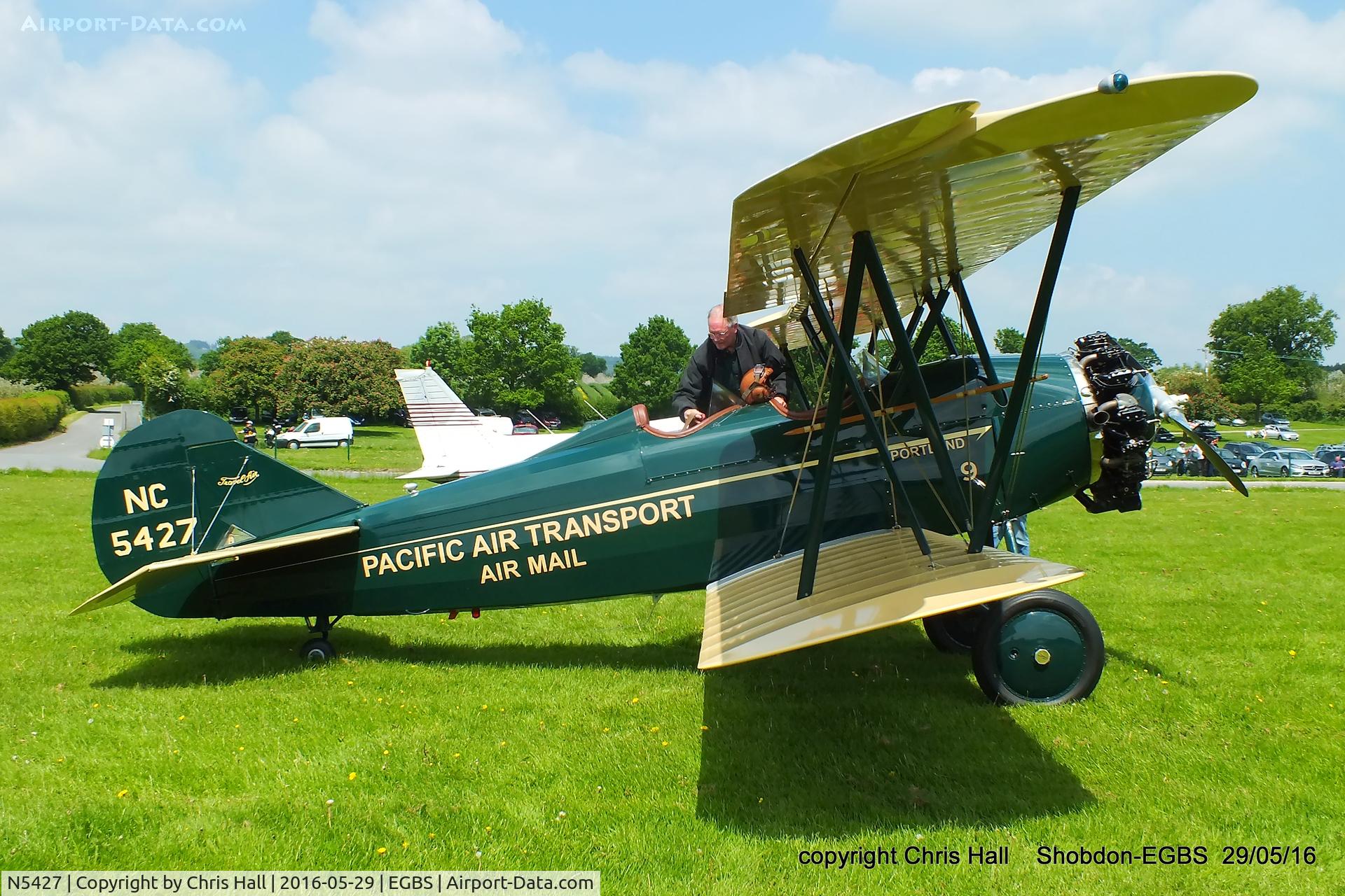 N5427, 1928 Travel Air 4000 C/N 516, at Shobdon