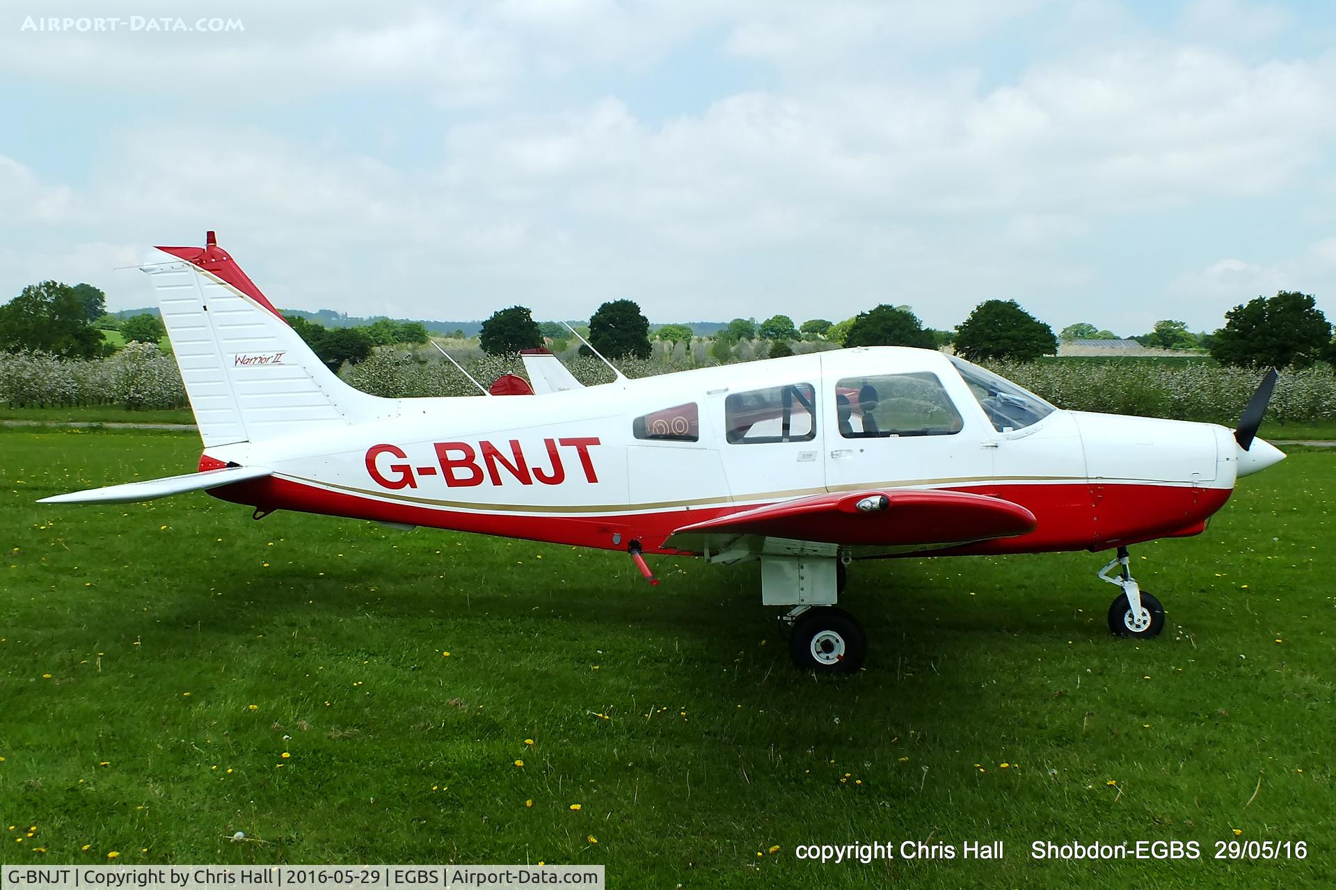 G-BNJT, 1981 Piper PA-28-161 Cherokee Warrior II C/N 28-8116184, at Shobdon