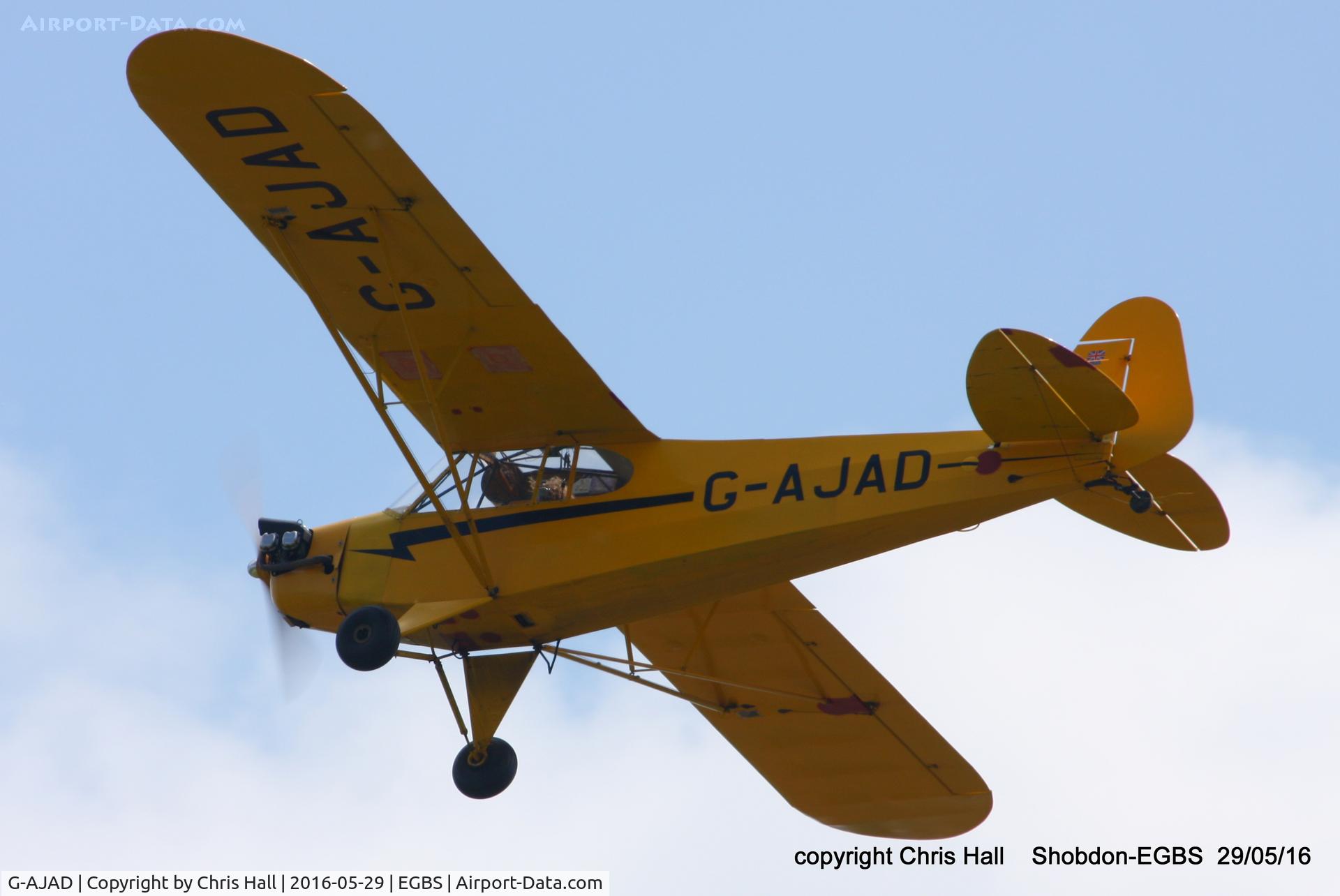 G-AJAD, 1943 Piper J3C-65 Cub Cub C/N 11700, at Shobdon
