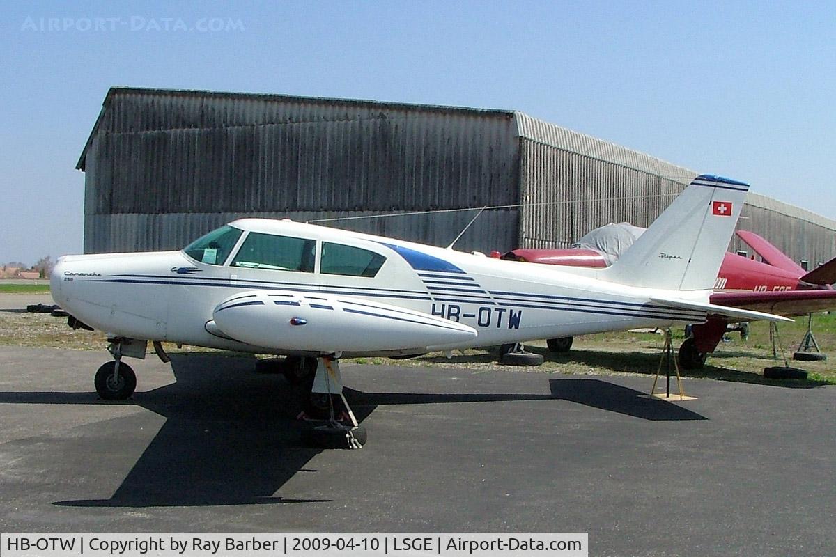 HB-OTW, 1961 Piper PA-24-250 Comanche C/N 24-2643, Piper PA-24-250 Comanche [24-2643] Ecuvillens~HB 10/04/2009