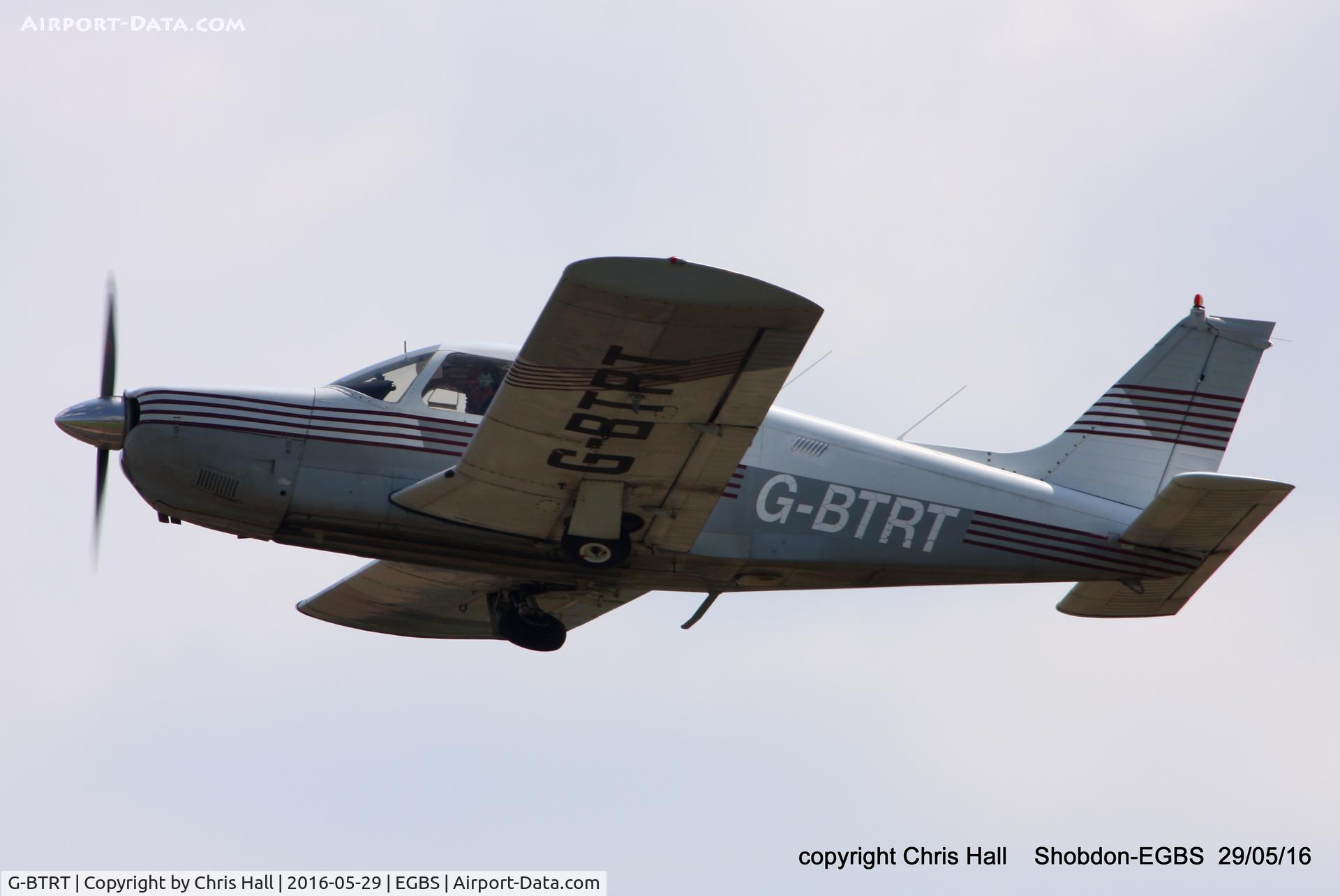G-BTRT, 1975 Piper PA-28R-200 Cherokee Arrow C/N 28R-7535270, at Shobdon