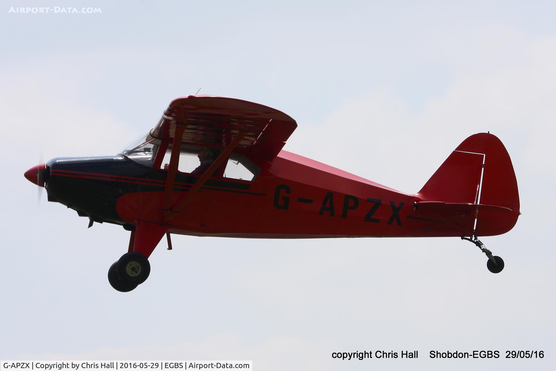 G-APZX, 1957 Piper PA-22-150 Caribbean C/N 22-5181, at Shobdon