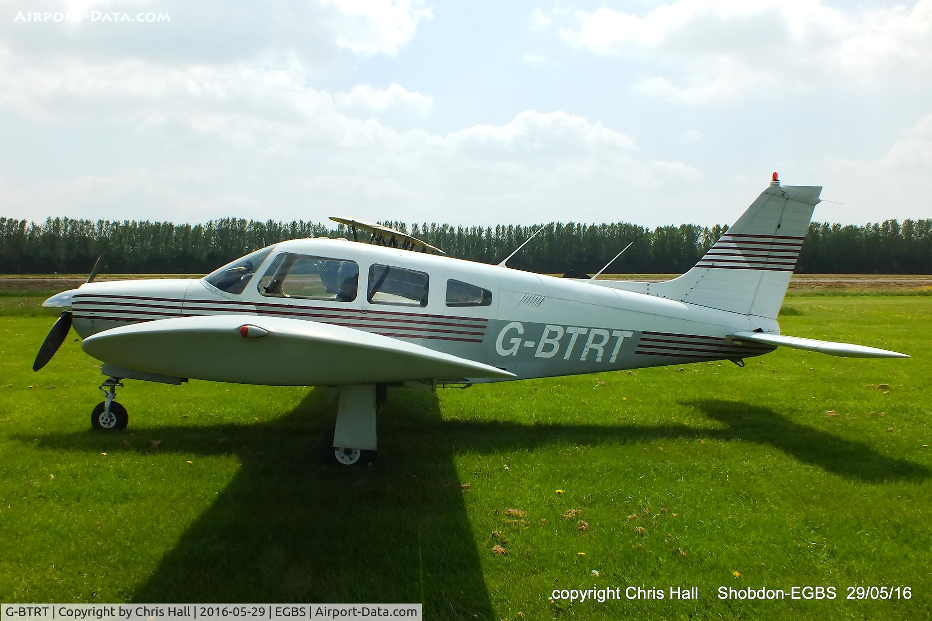 G-BTRT, 1975 Piper PA-28R-200 Cherokee Arrow C/N 28R-7535270, at Shobdon