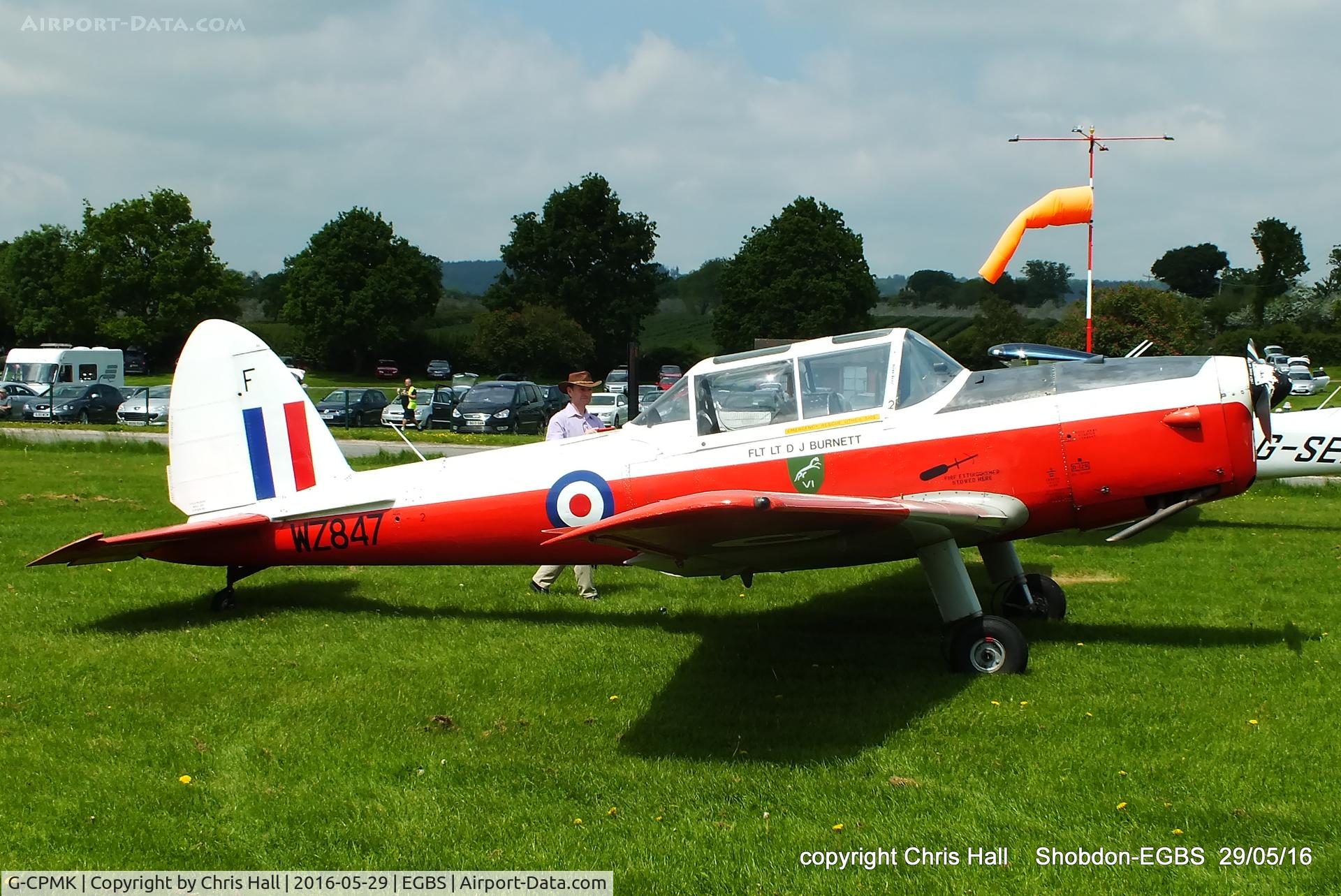 G-CPMK, 1953 De Havilland DHC-1 Chipmunk T.10 C/N C1/0866, at Shobdon