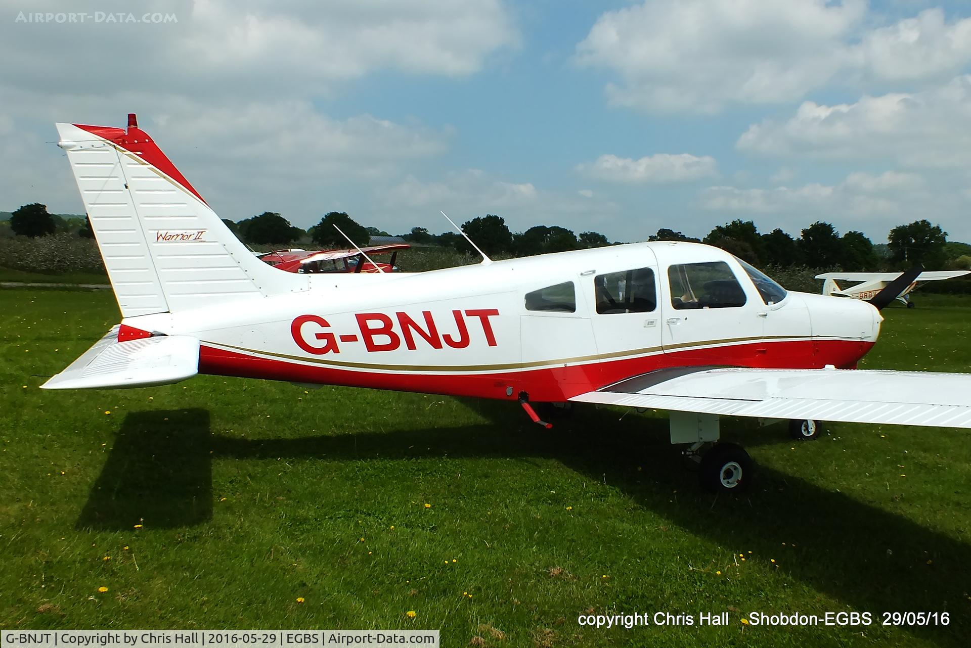 G-BNJT, 1981 Piper PA-28-161 Cherokee Warrior II C/N 28-8116184, at Shobdon