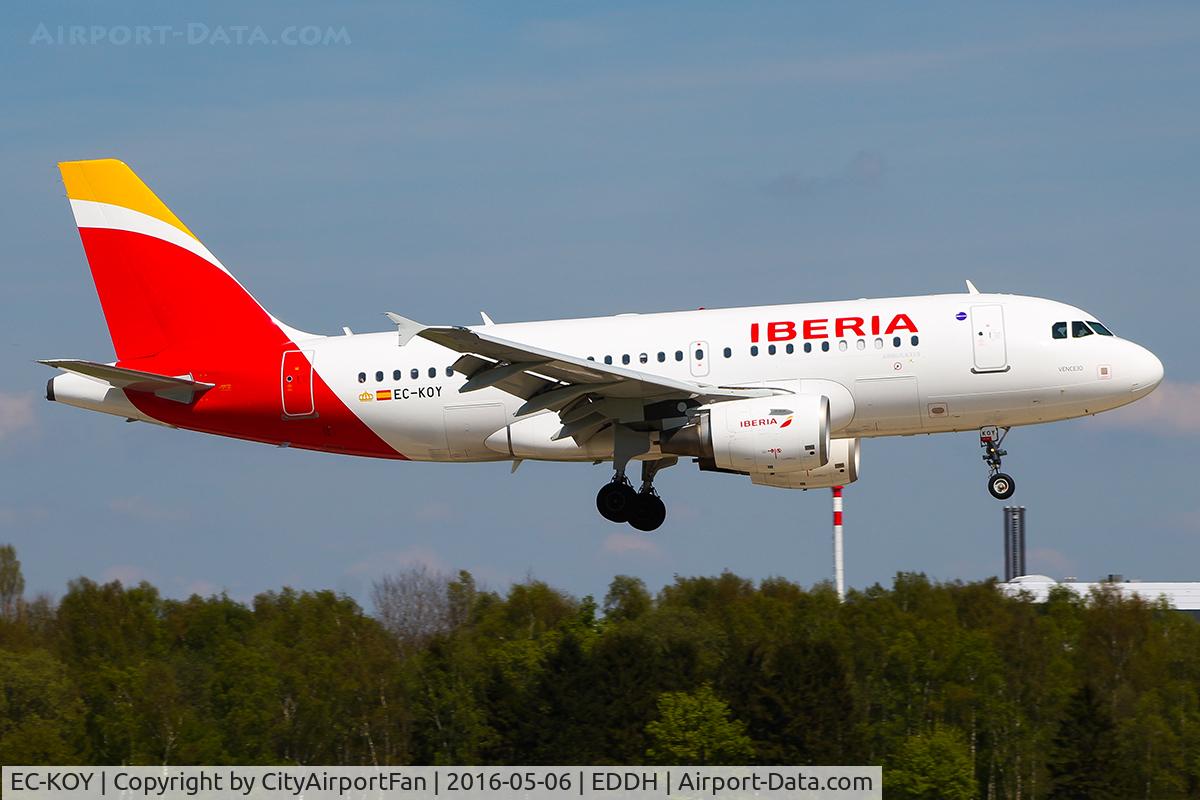 EC-KOY, 2008 Airbus A319-111 C/N 3443, Iberia (IBE/IB)
