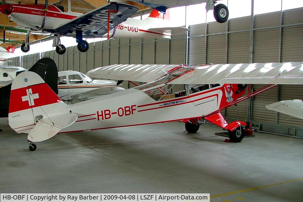 HB-OBF, 1945 Piper J3C-65 Cub Cub C/N 13257, Piper L-4J Grasshopper [13257] Birrfeld~HB 08/04/2009