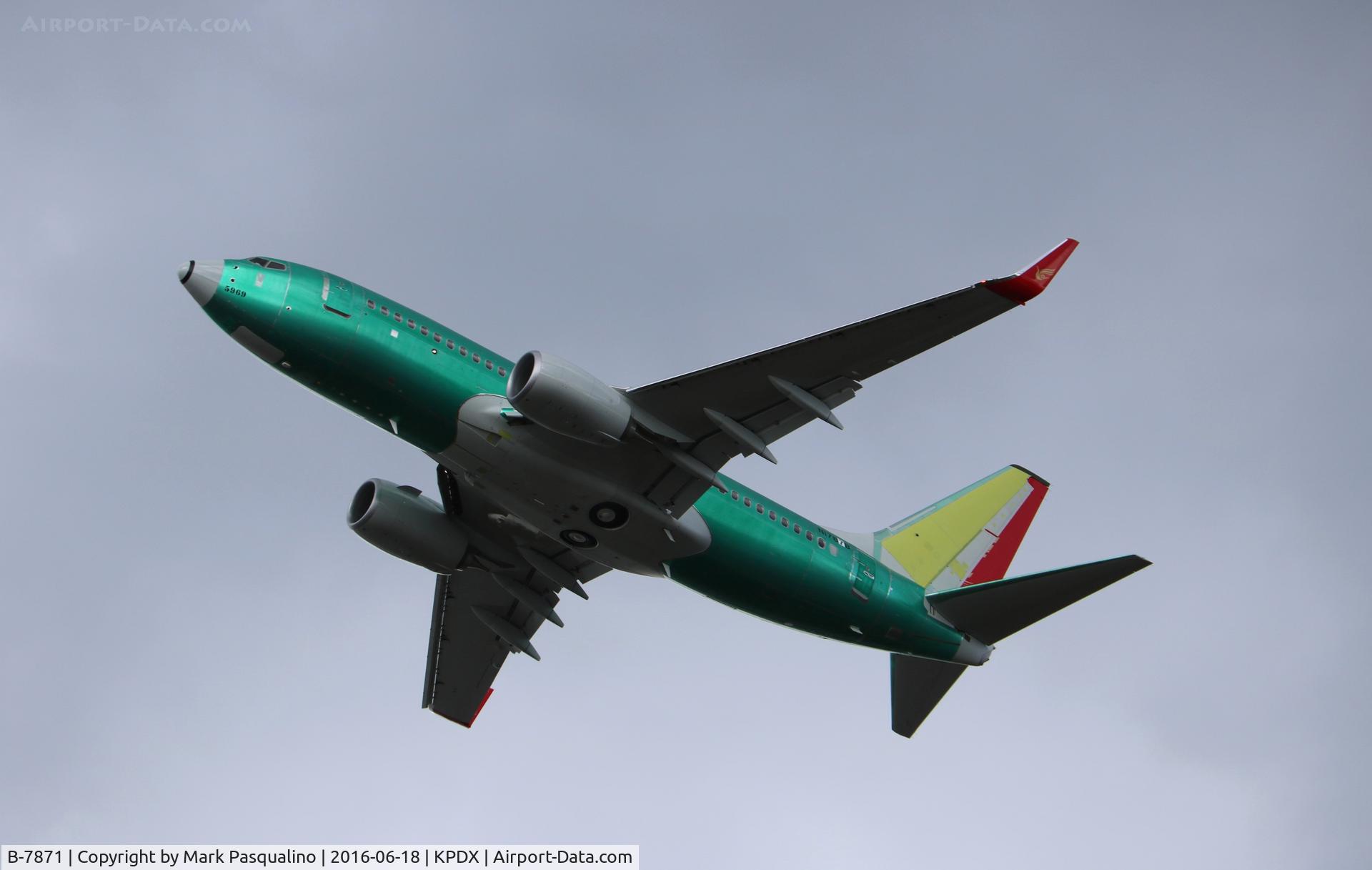 B-7871, 2016 Boeing 737-7LY C/N 60154, Boeing 737-700