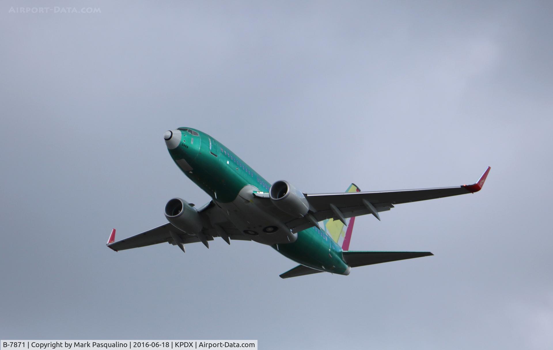 B-7871, 2016 Boeing 737-7LY C/N 60154, Boeing 737-700