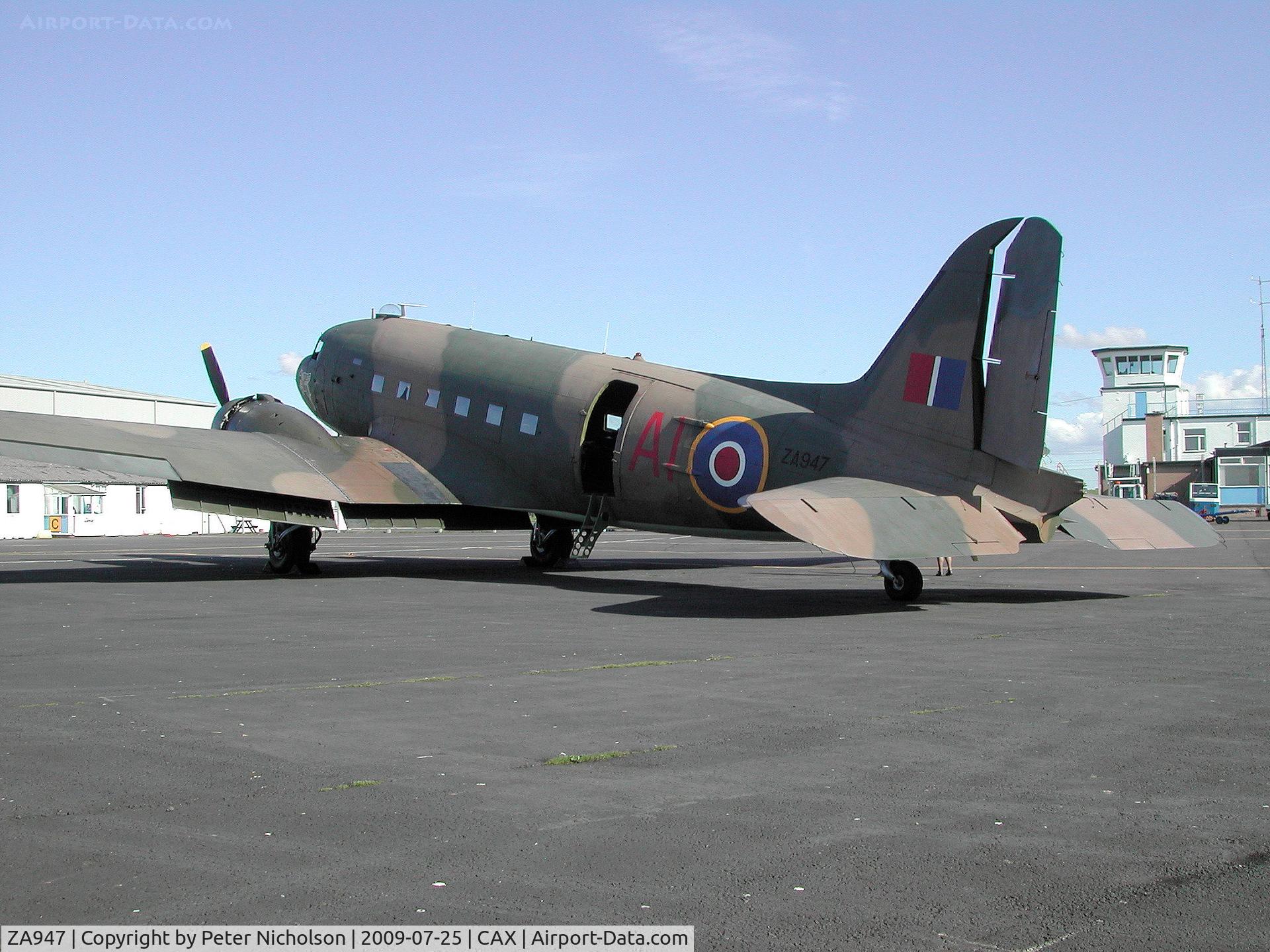 ZA947, 1943 Douglas C-47A-60-DL Dakota III C/N 10200, The Battle of Britain Memorial Flight's Dakota paid a visit to Carlisle in September 2009.