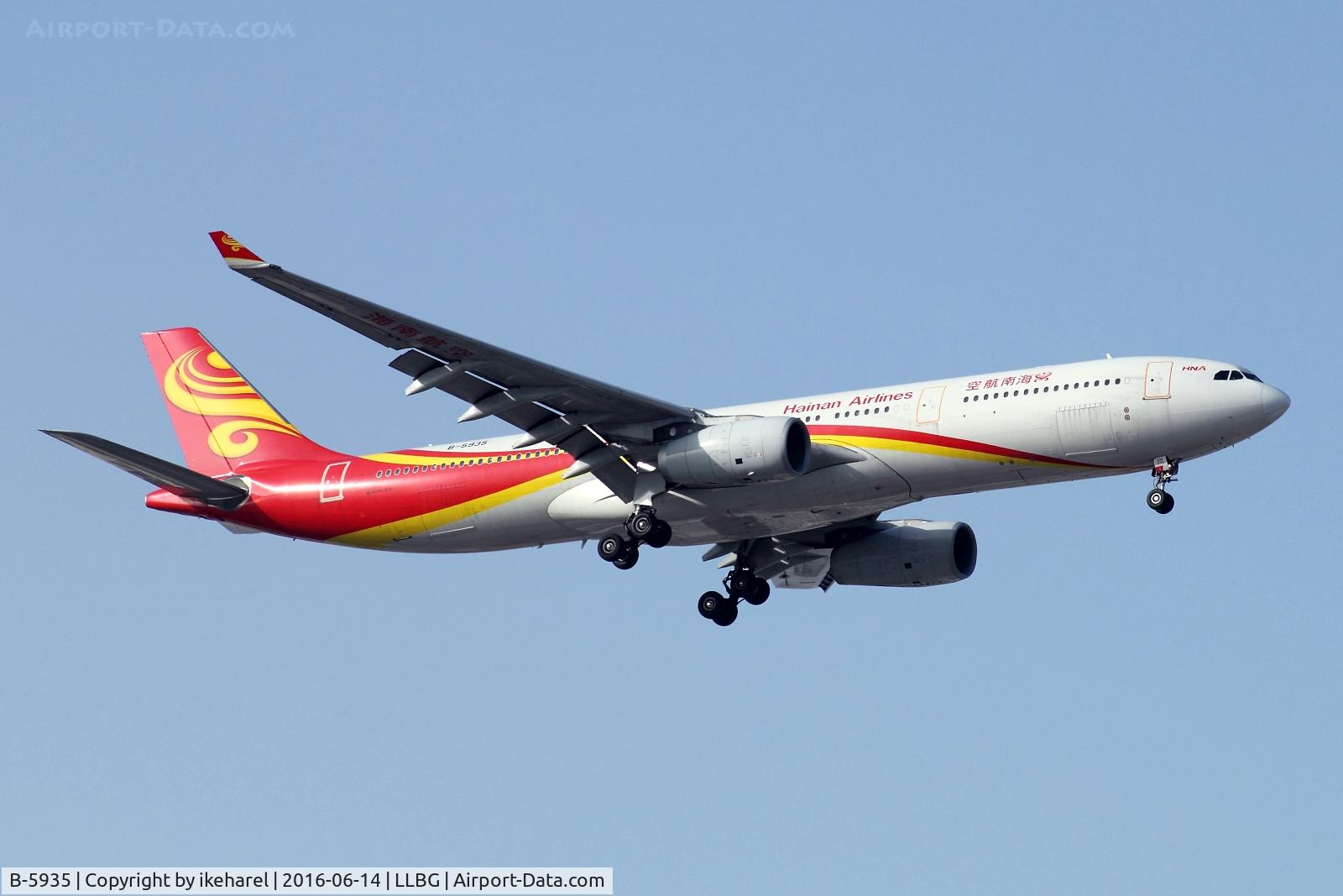 B-5935, 2013 Airbus A330-343 C/N 1438, Flight from Beijing, early morning landing on runway 30.
