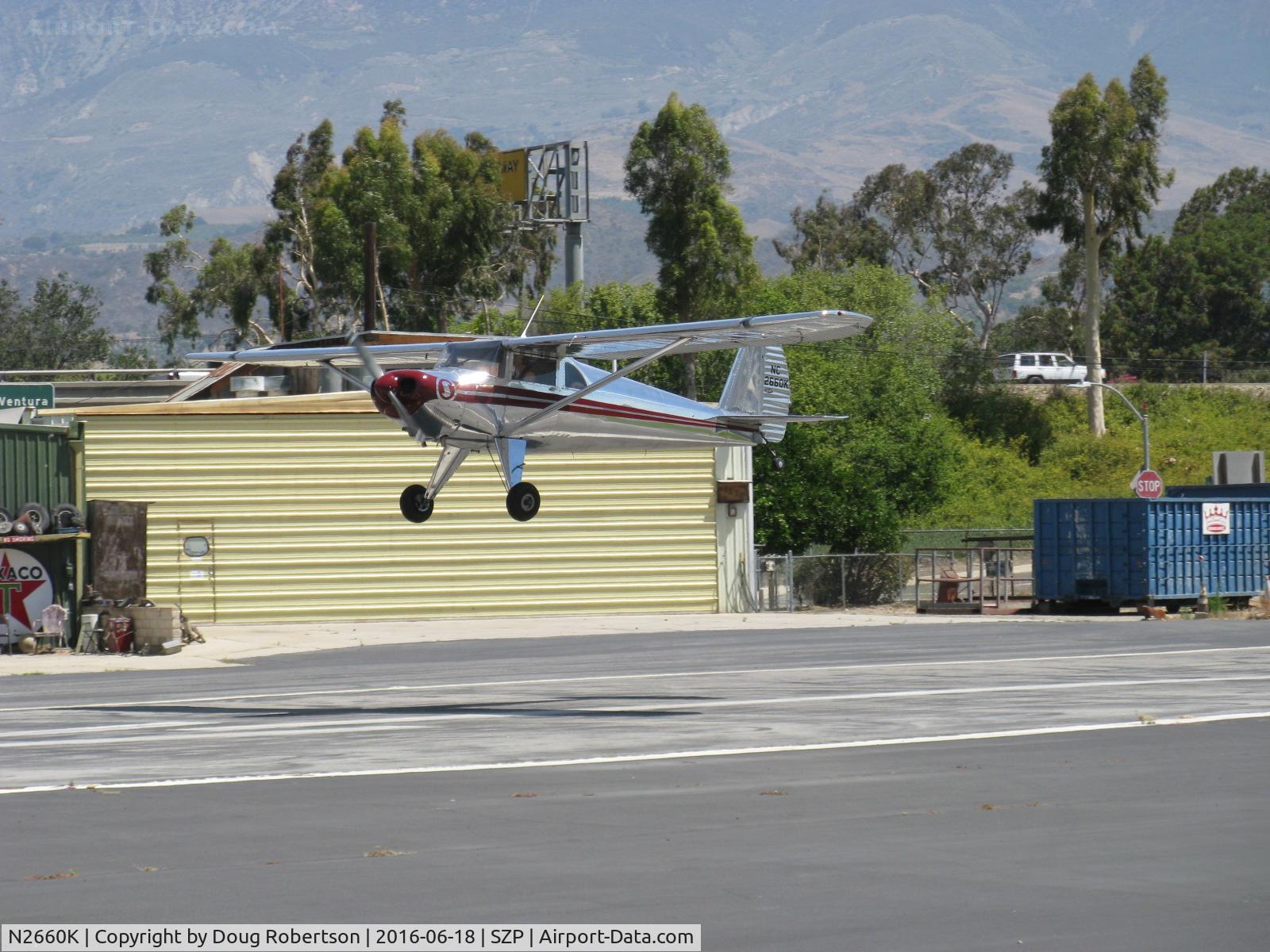 N2660K, 1947 Luscombe 8E Silvaire C/N 5387, 1947 Luscombe 8E SILVAIRE, Continental C85 85 Hp, landing Rwy 22