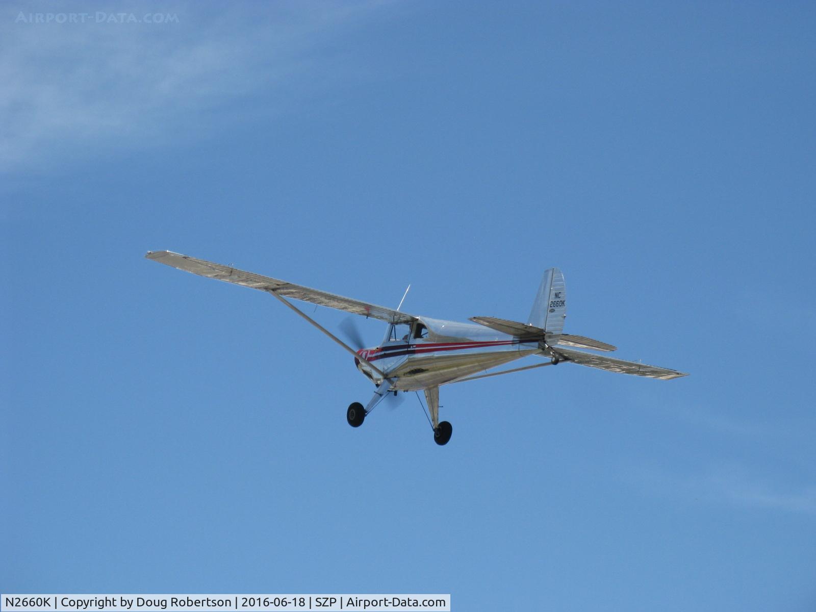 N2660K, 1947 Luscombe 8E Silvaire C/N 5387, 1947 Luscombe 8E SILVAIRE, Continental C85 85 Hp, takeoff climb Rwy 22 doing pattern work