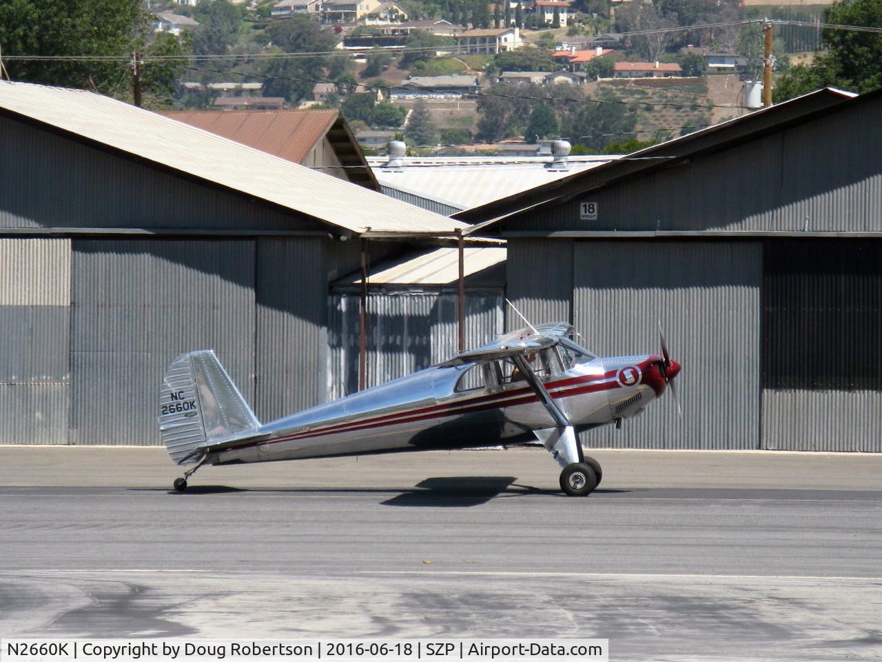 N2660K, 1947 Luscombe 8E Silvaire C/N 5387, 1947 Luscombe 8E SILVAIRE, Continental C85 85 Hp, taxi to Rwy 22
