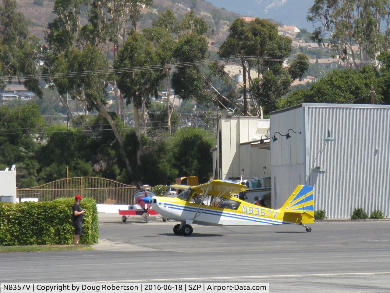 N8357V, 1966 Champion 7GCAA Citabria C/N 136, 1966 Champion 7GCAA CITABRIA, Lycoming O-320 150 Hp, taxi to fuel dock