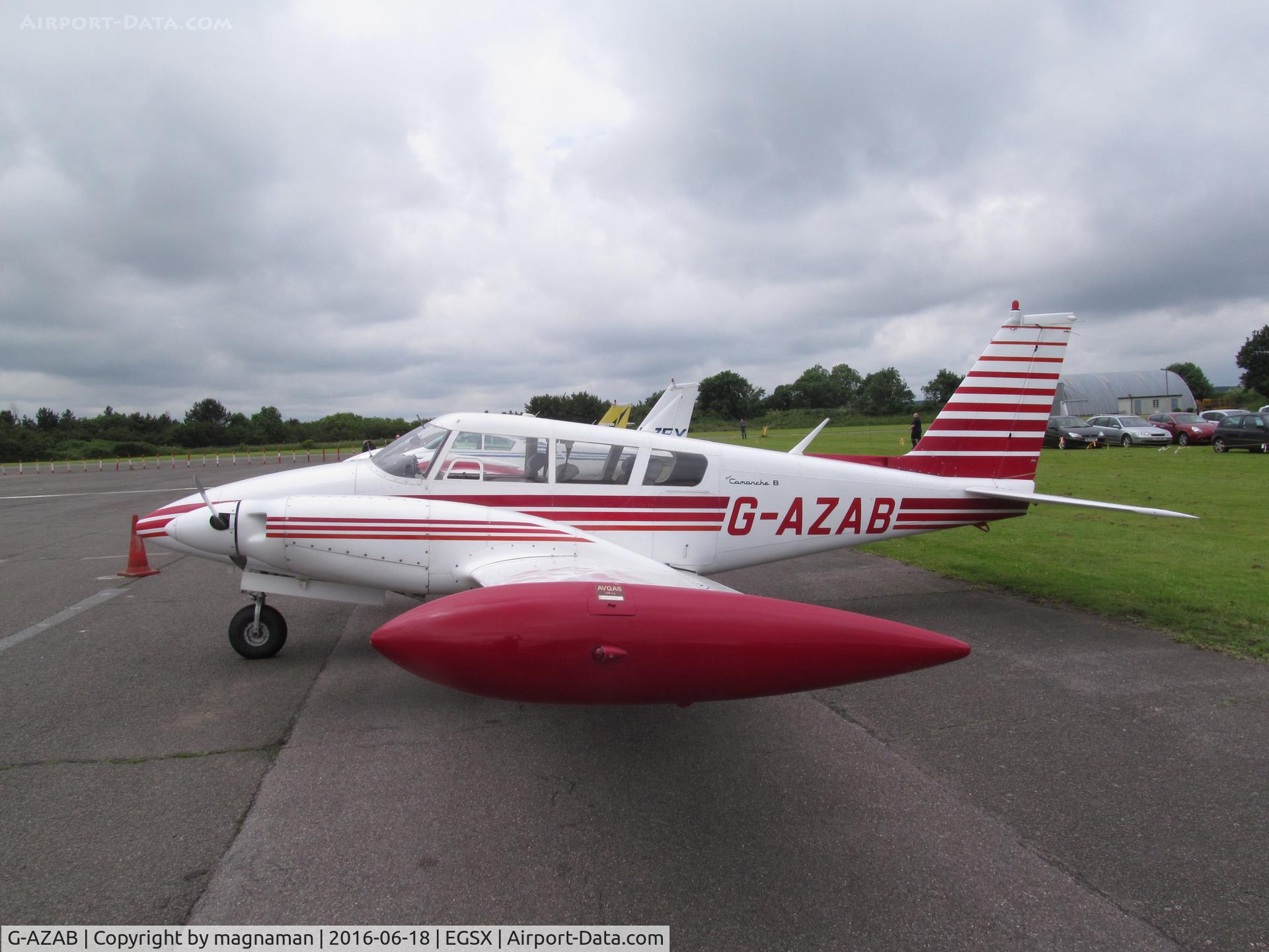 G-AZAB, 1967 Piper PA-30-160 B Twin Comanche C/N 30-1475, one of a collection at NW today