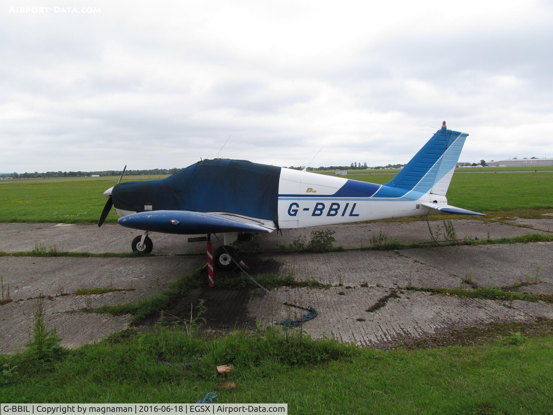 G-BBIL, 1967 Piper PA-28-140 Cherokee C/N 28-22567, under cover at north weald