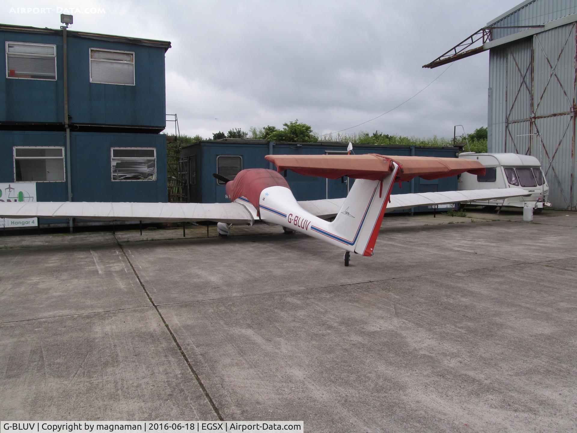 G-BLUV, 1985 Grob G-109B C/N 6336, only glider spotted today