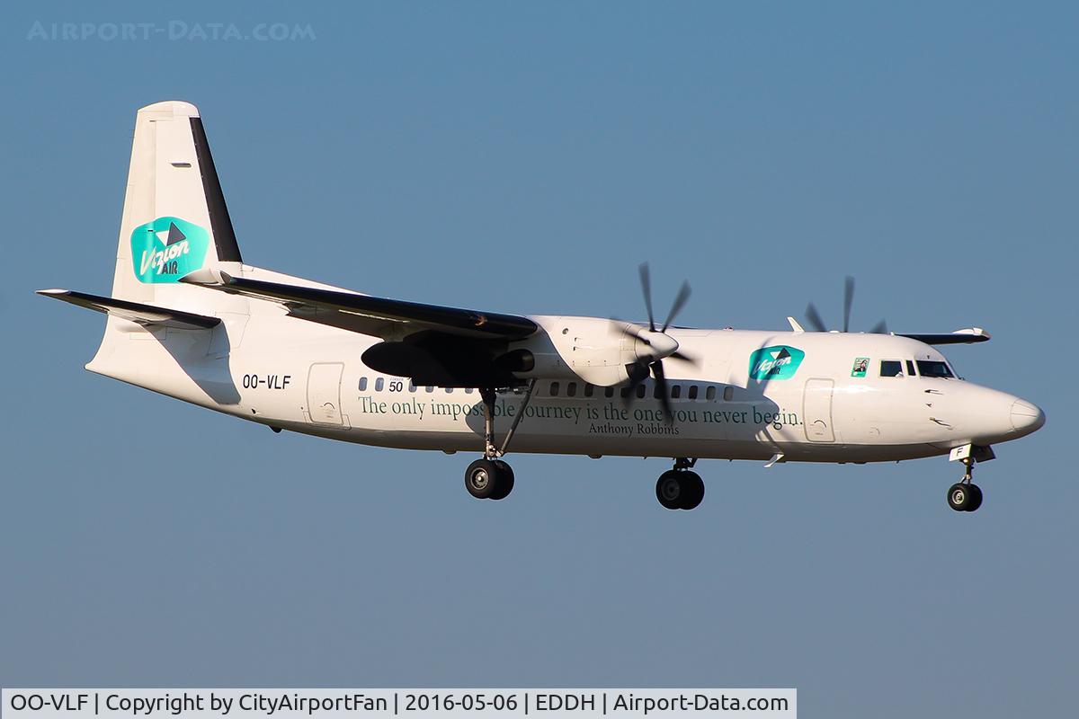 OO-VLF, 1991 Fokker 50 C/N 20208, Vizion Air (VLM/VG)