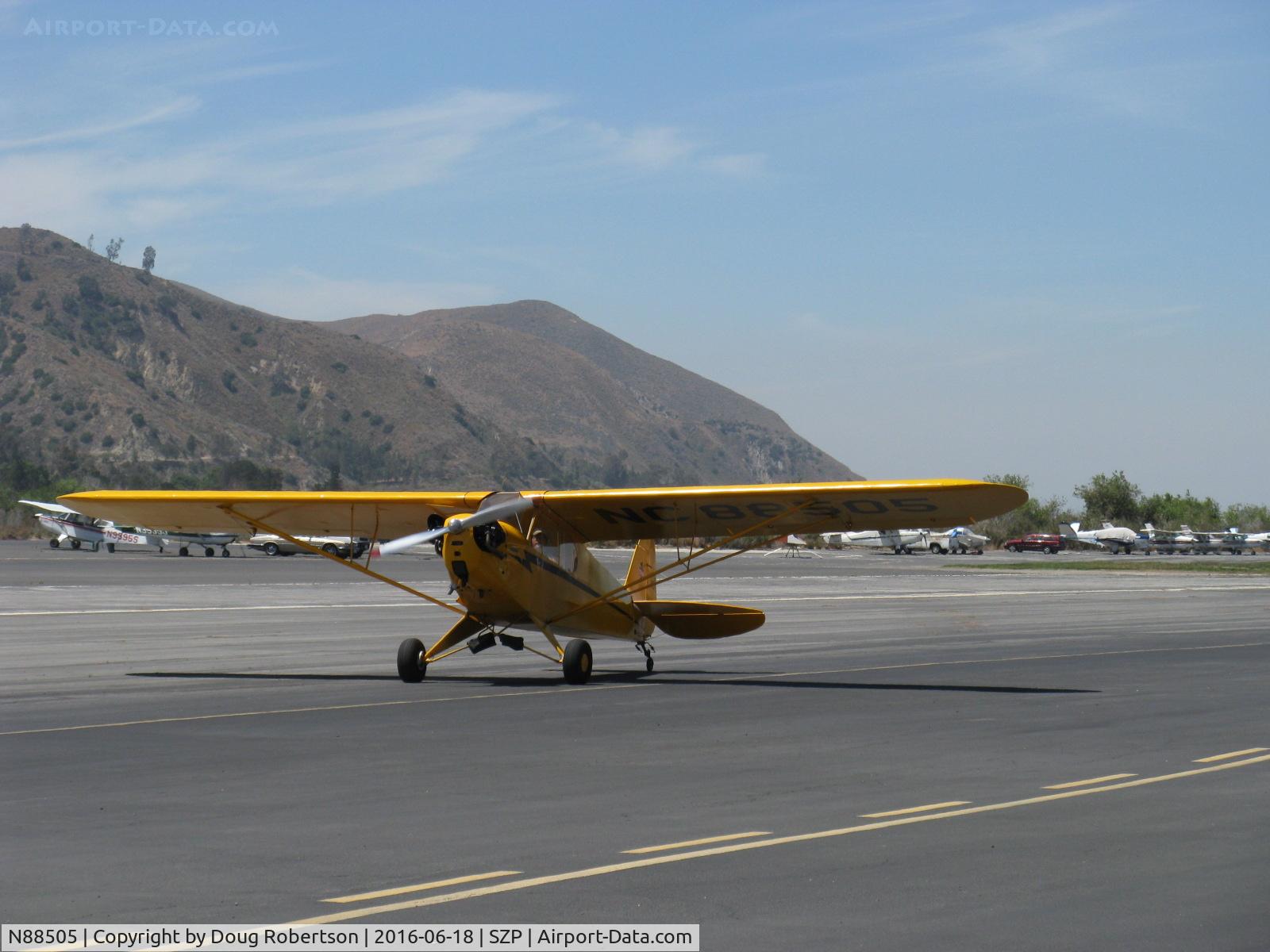 N88505, Piper J3C-65 Cub Cub C/N 16129, Piper J3C-65 CUB, Continental C65 65 Hp, taxi back