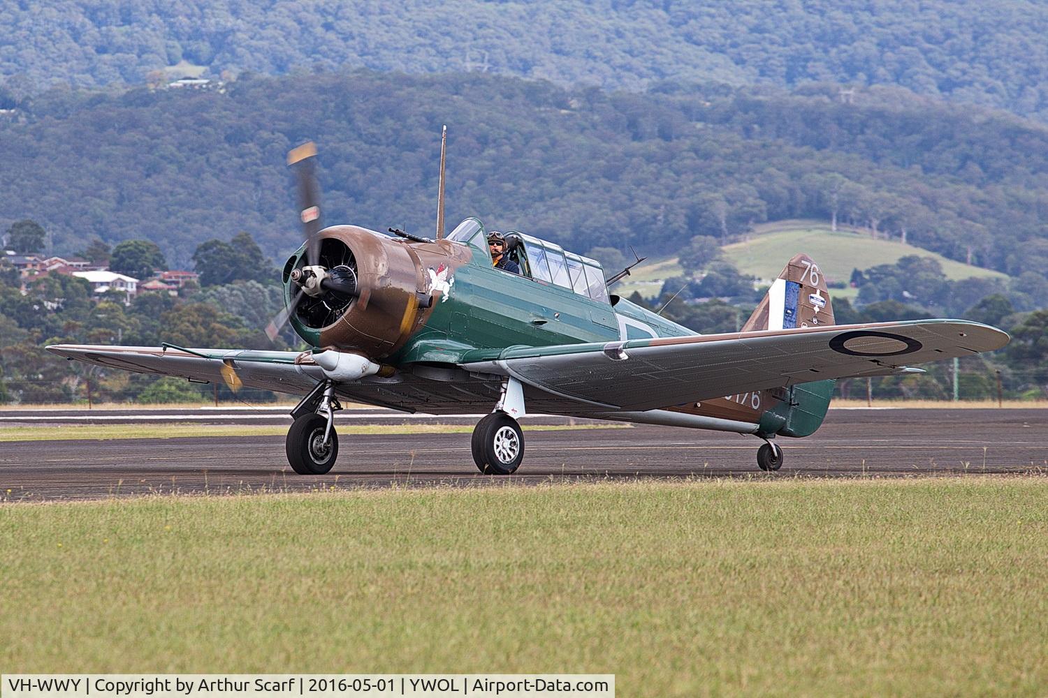 VH-WWY, 1940 Commonwealth CA-3 Wirraway Mk.II C/N 79, VH-WWY A20-176 Wings over Illawarra 2016