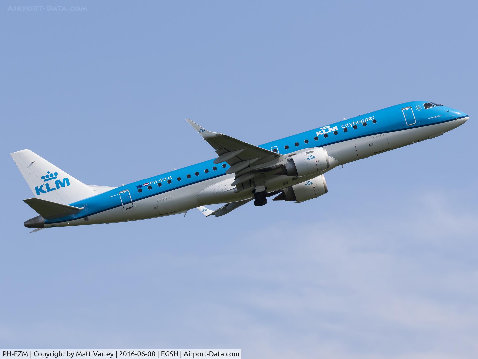 PH-EZM, 2010 Embraer 190LR (ERJ-190-100LR) C/N 19000338, Climbing out of NWI....