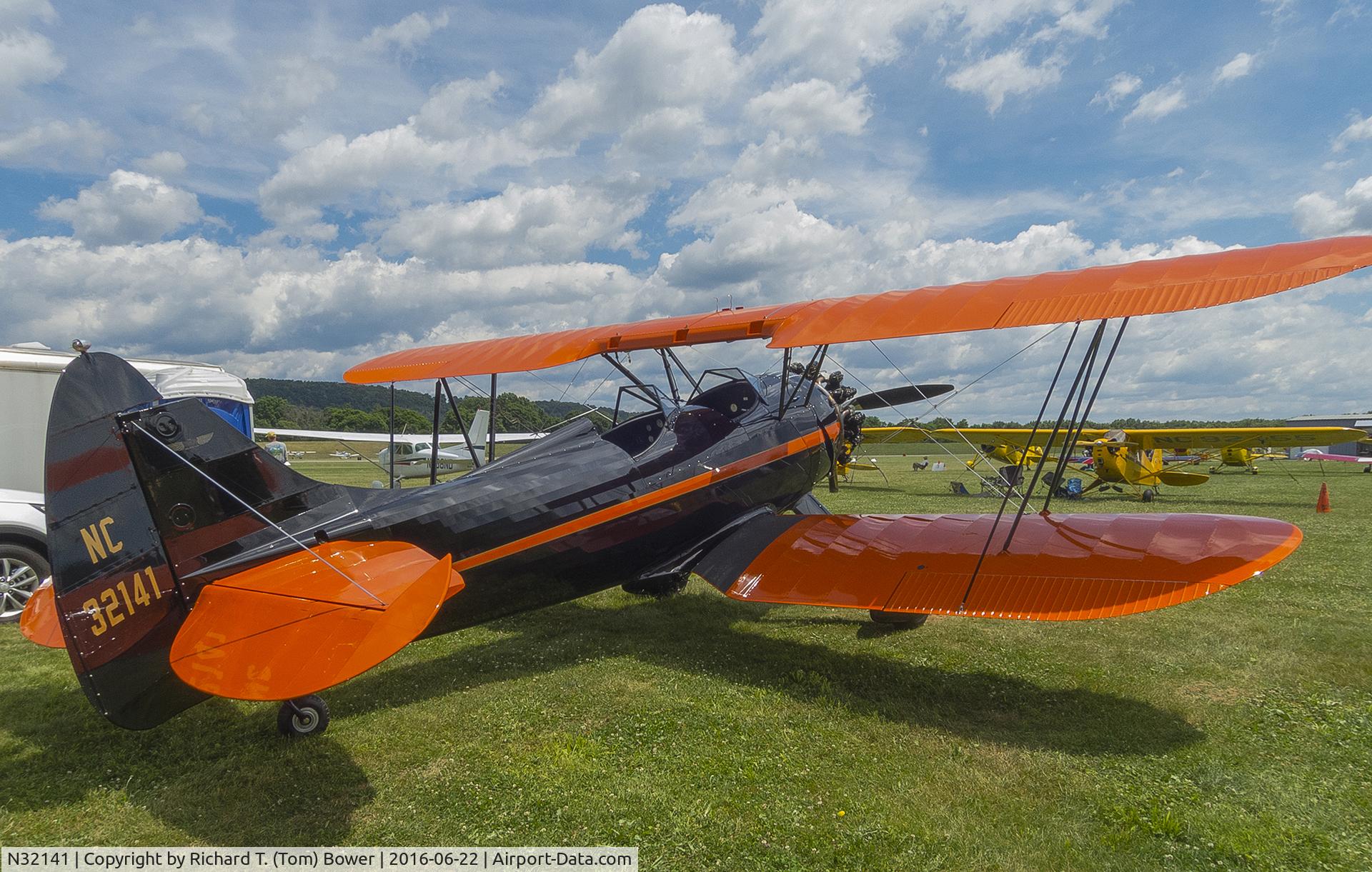 N32141, 1941 Waco UPF-7 C/N 5773, Seen at the Sentimental Journey fly-in at Lock Haven PA, 6/22/2016.