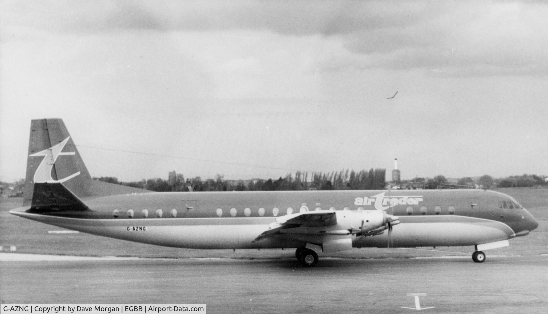 G-AZNG, 1961 Vickers Vanguard 952 C/N 744, Vanguard G-AZNG at BHX
