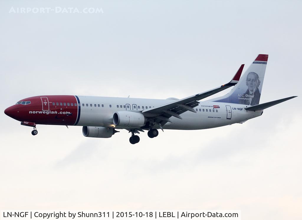 LN-NGF, 2012 Boeing 737-8JP C/N 39017, Landing rwy 25R