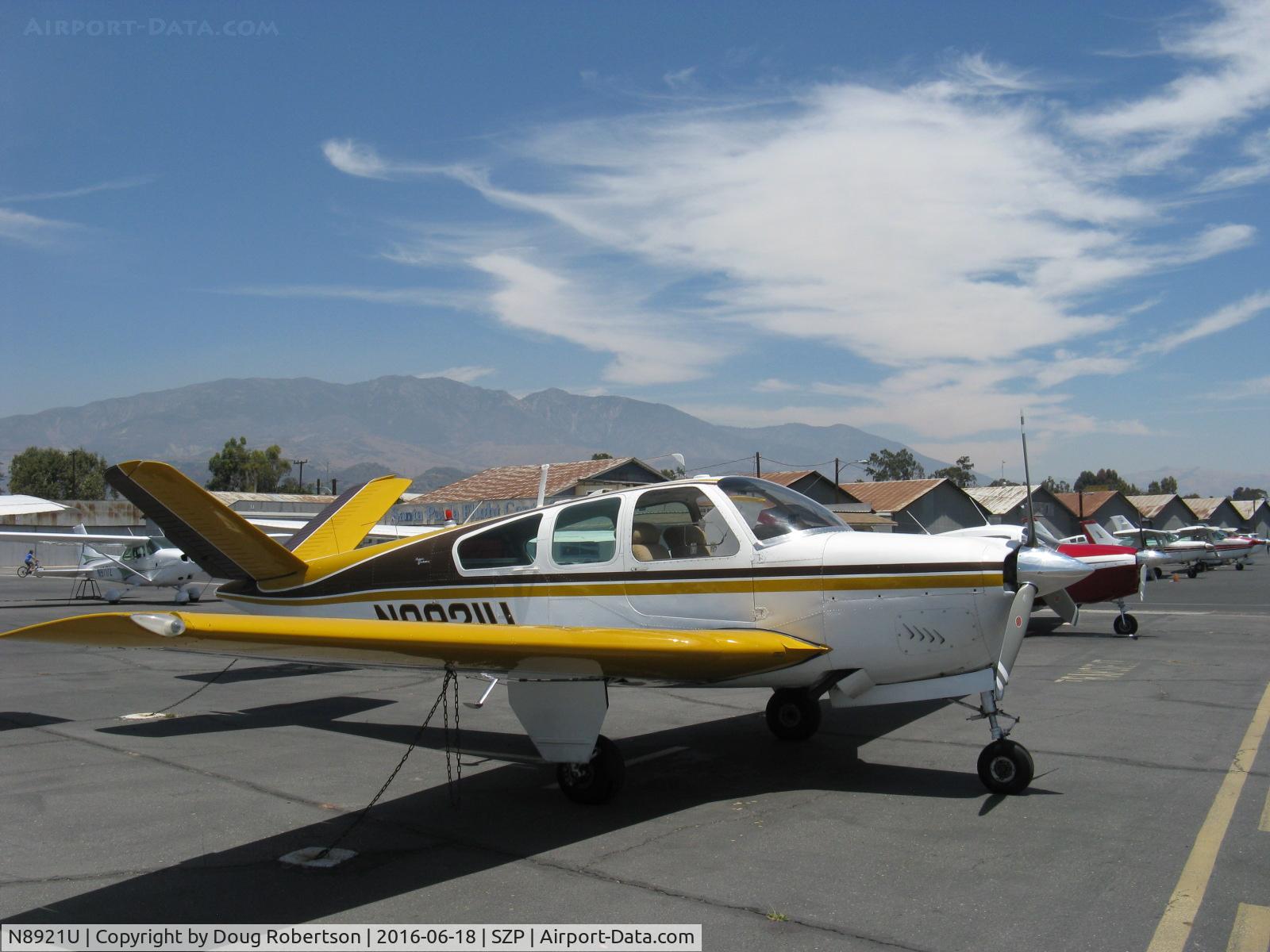 N8921U, 1965 Beech S35 Bonanza C/N D-7911, 1965 Beech S35 BONANZA, Continental IO-520-B 285 Hp