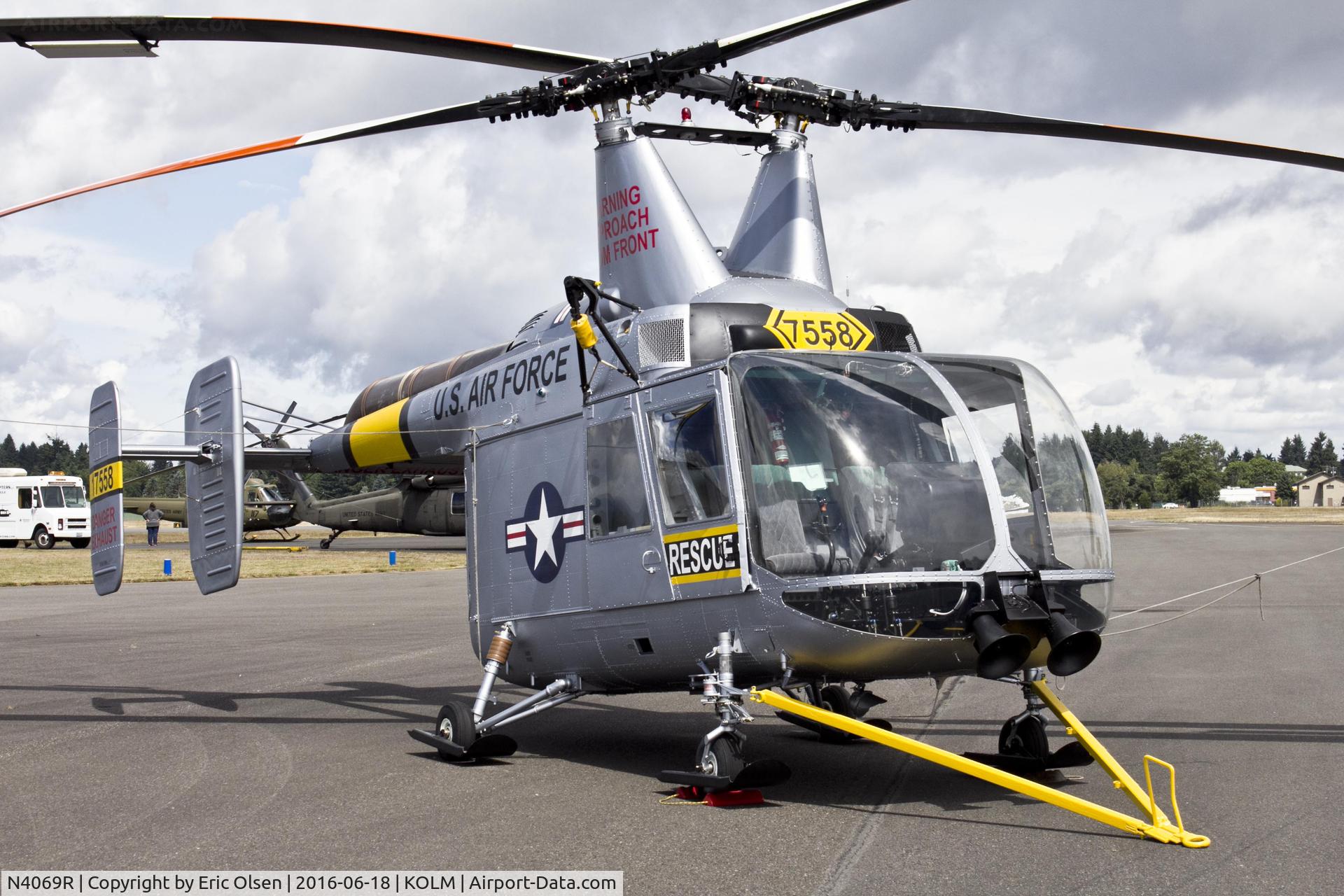 N4069R, 1964 Kaman HH-43F Huskie C/N 218, Kaman Huskie on the hot ramp for the Olympic Air Show.