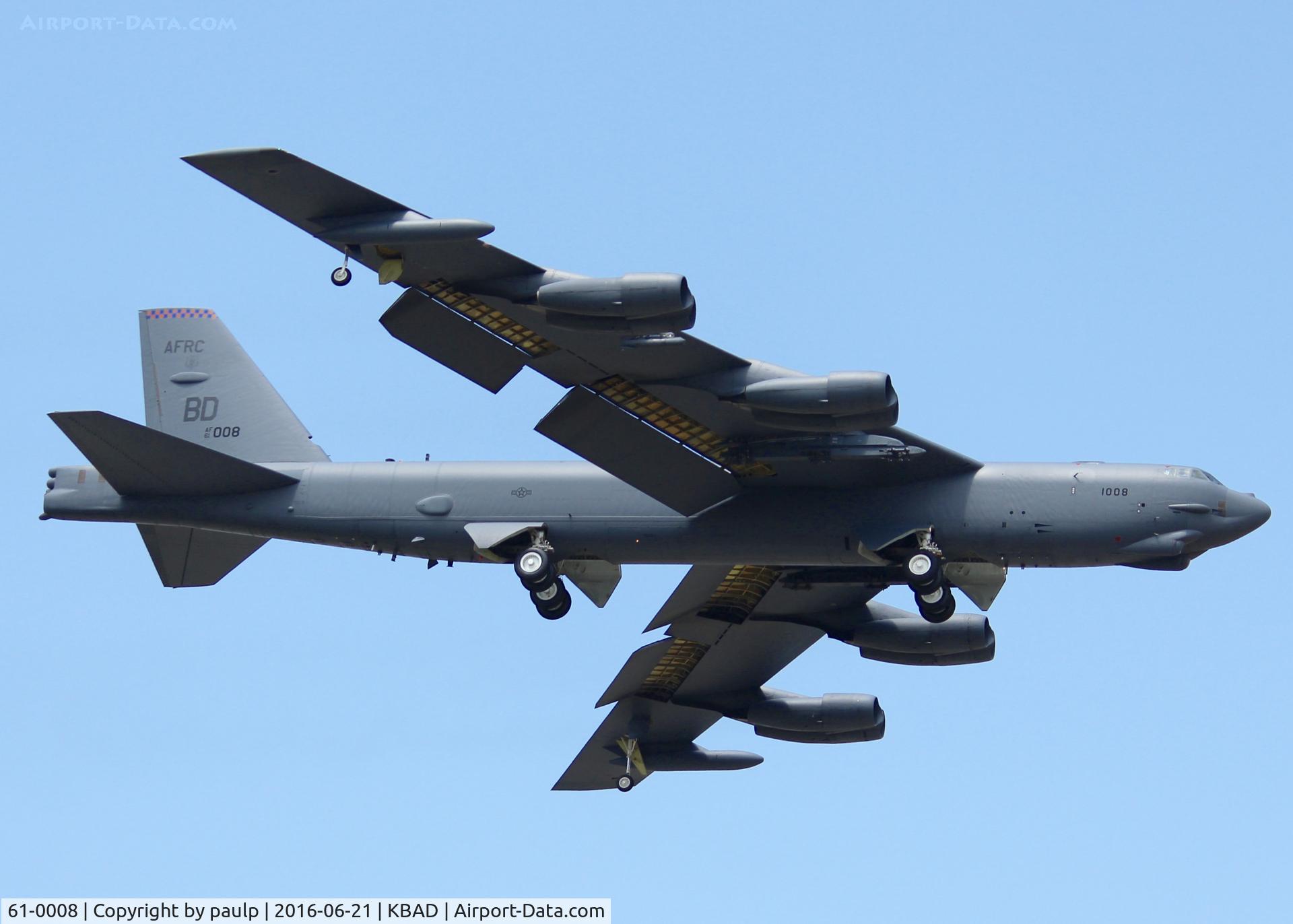 61-0008, 1961 Boeing B-52H Stratofortress C/N 464435, At Barksdale Air Force Base.